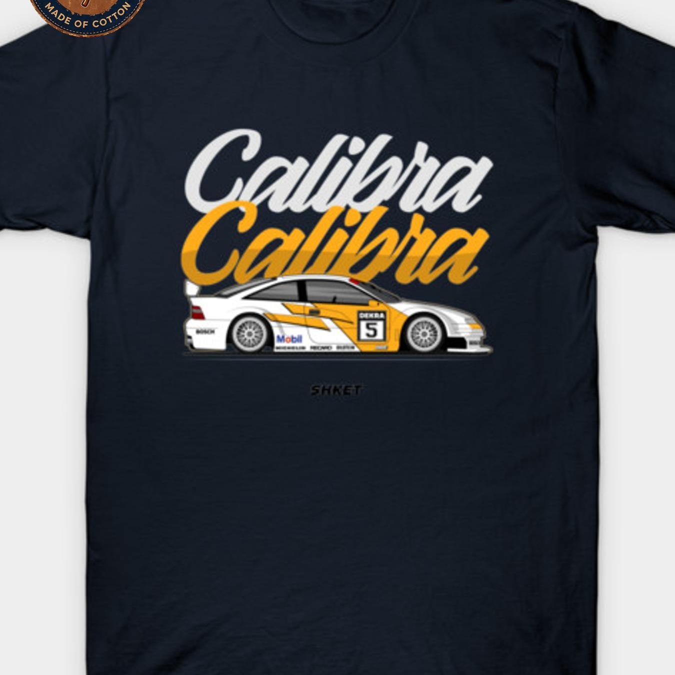 Image of Men's T-shirt Calibra Dtm Legend Racing Car Graphic Print T-shirt Unisex Casual Breathable Soft Streetwear Summer Everyday Wear Outdoor Side Wear Fit Attire Comfortable Family Printed Neck