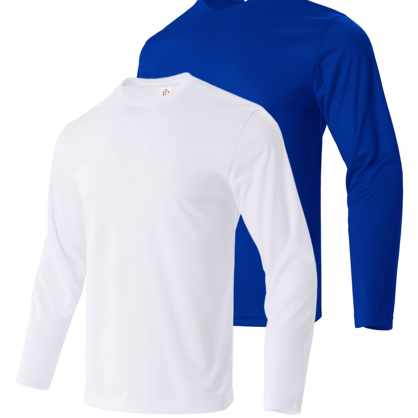 TEMU 2pcs Men's Plus Size Long-sleeve Sports Tops For Summer, Suitable For Outdoor Exercise, Daily Casual Wear, Dating, And Fitness