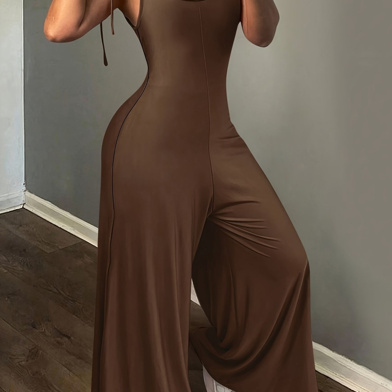 TEMU Slim-fit Wide-leg Jumpsuit