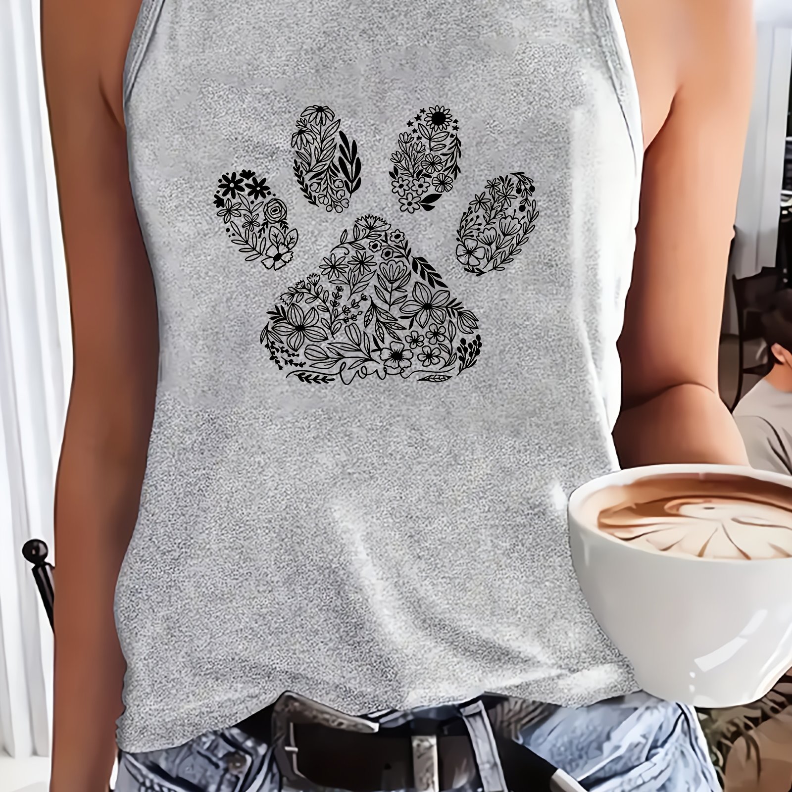 TEMU Dog Y2K, Chaleco Sin para Mujer, Ajuste Holgado Casual, Ropa Deportiva de /Verano