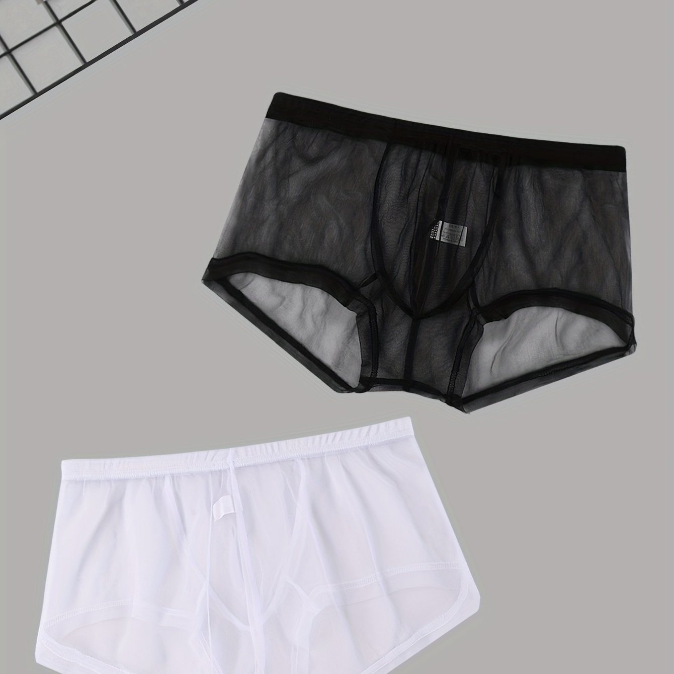 Image of 2-pack Men'-through Underwear, Light, Soft, Ultra-thin And Quick-drying, A Comfortable And Breathable Wearing Experience. The Sexy Men's Underwear Suitable For Fitness Activities And Daily Casual Wear