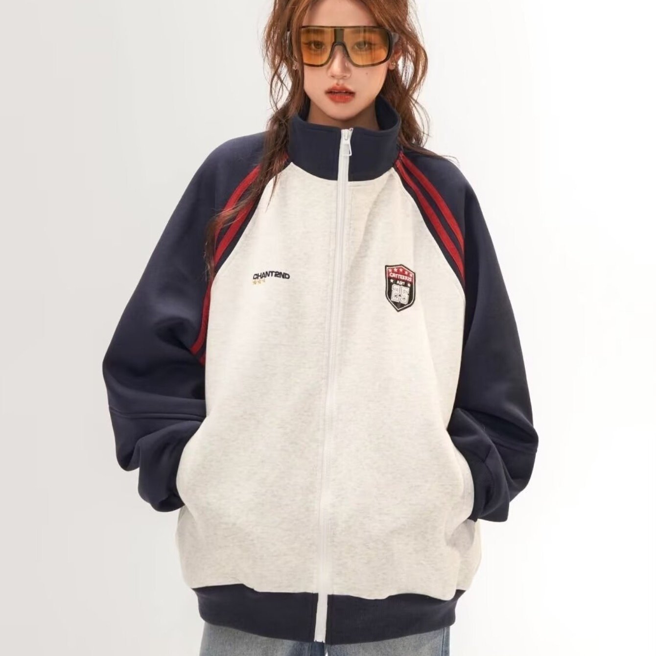 TEMU Ladies' Sweatshirts, Casual Sweatshirts, Comfortable, Simple, Color Block , Fashionable, Spring And Autumn Sweatshirts