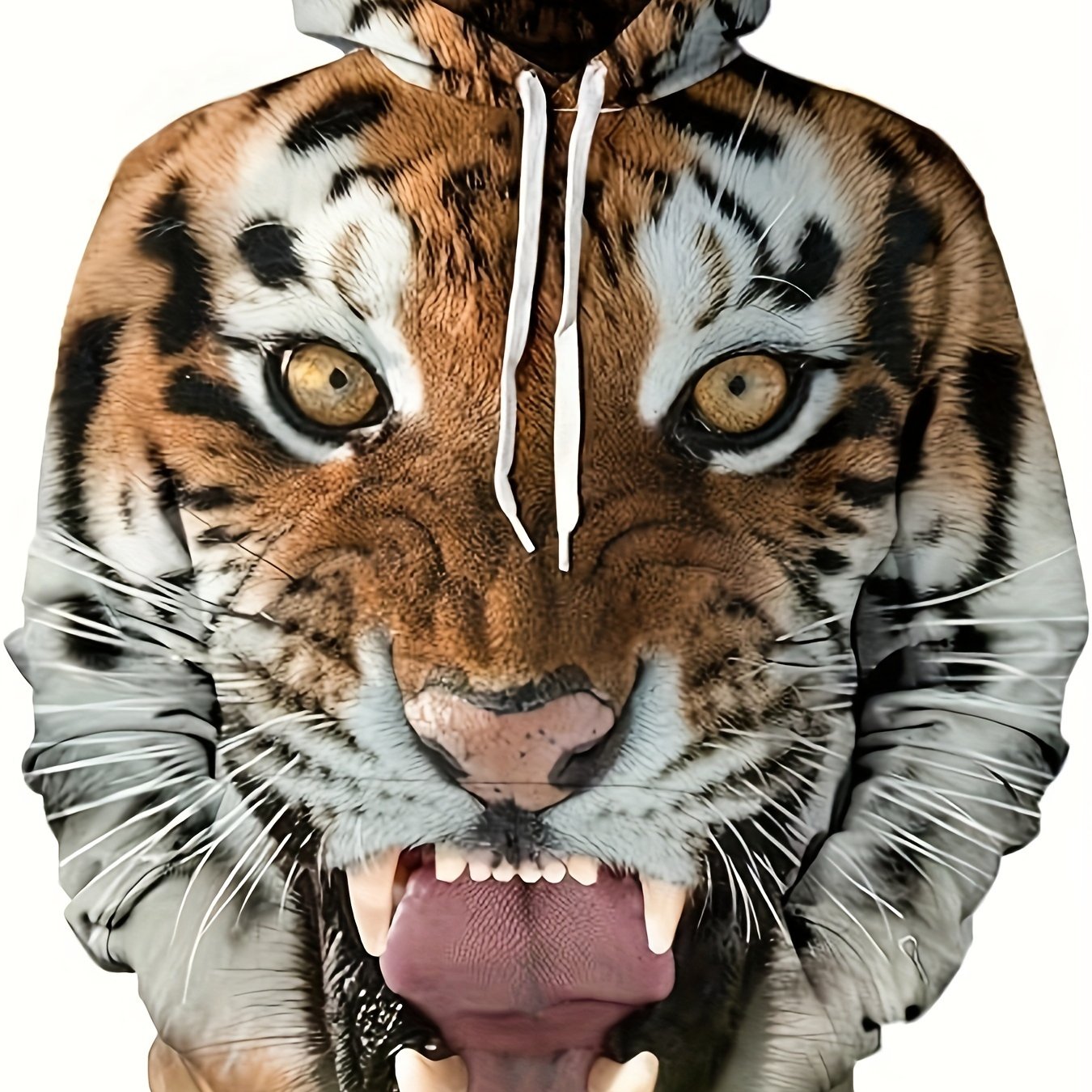 Hoodie top tiger print