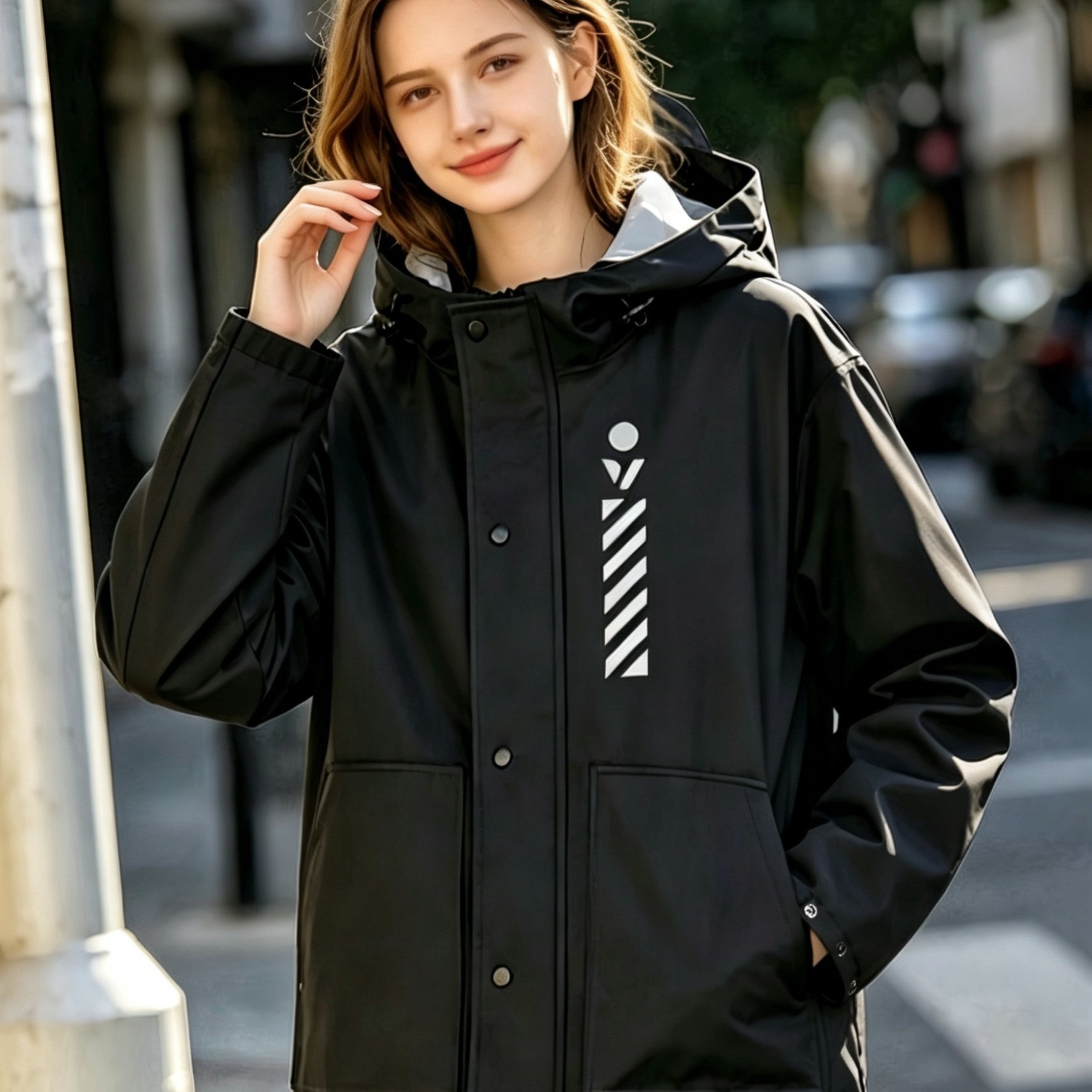 Pu Raincoat, Dirt-resistant And Easy To Clean, Suitable For Outdoor Riding And Commuting, Use