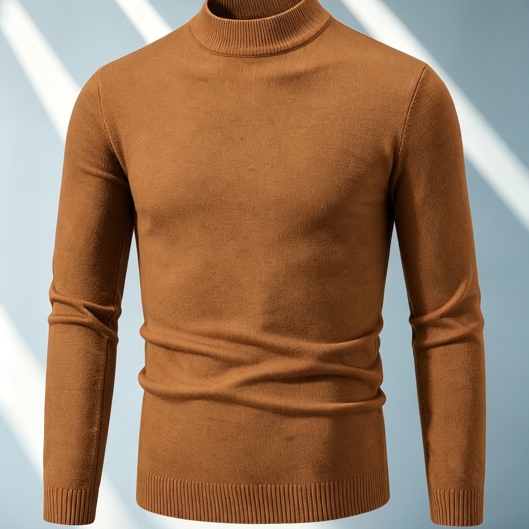 TEMU Men' Color Collar Knitted Sweater, Slim Fit Long Sleeve Pullover, Autumn And Winter Warm Top Suitable For Christmas And Thanksgiving Gifts