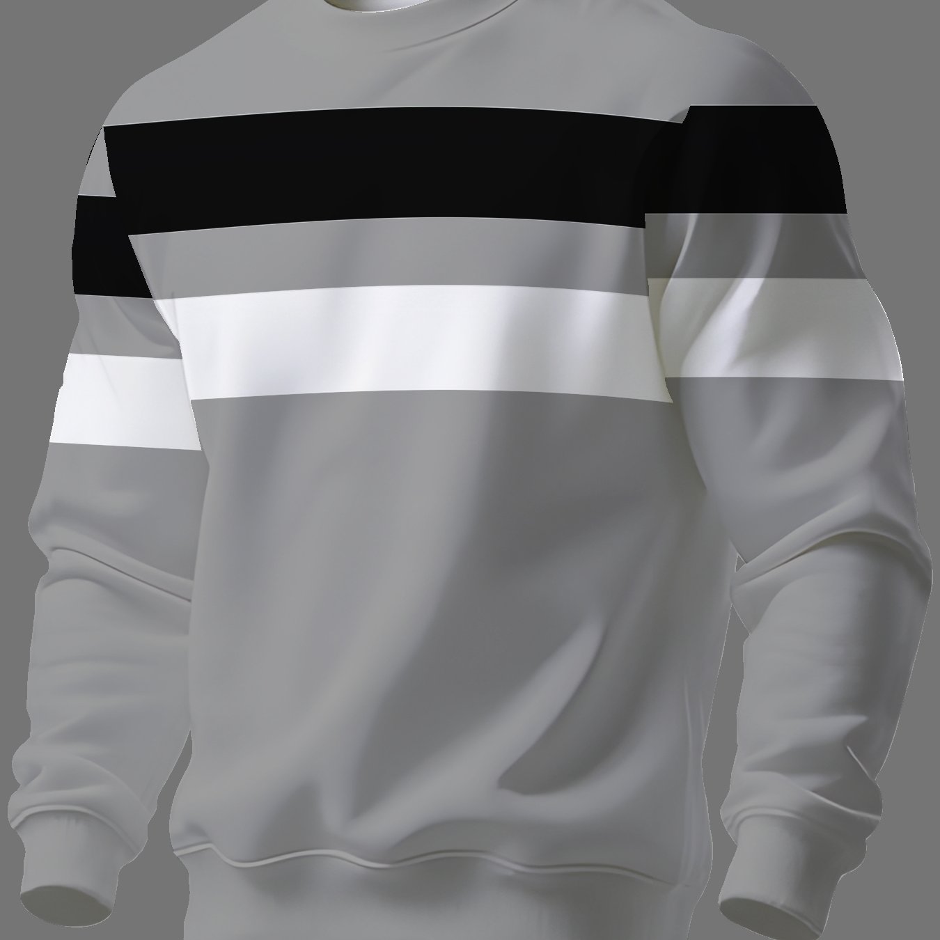 TEMU Sweat-shirt Homme Col Rond, Motif Rayé , Sweat-shirt Homme Manches Longues Col Rond, Confortable, Marche Air, Loisirs à Domicile, pour Mari ou