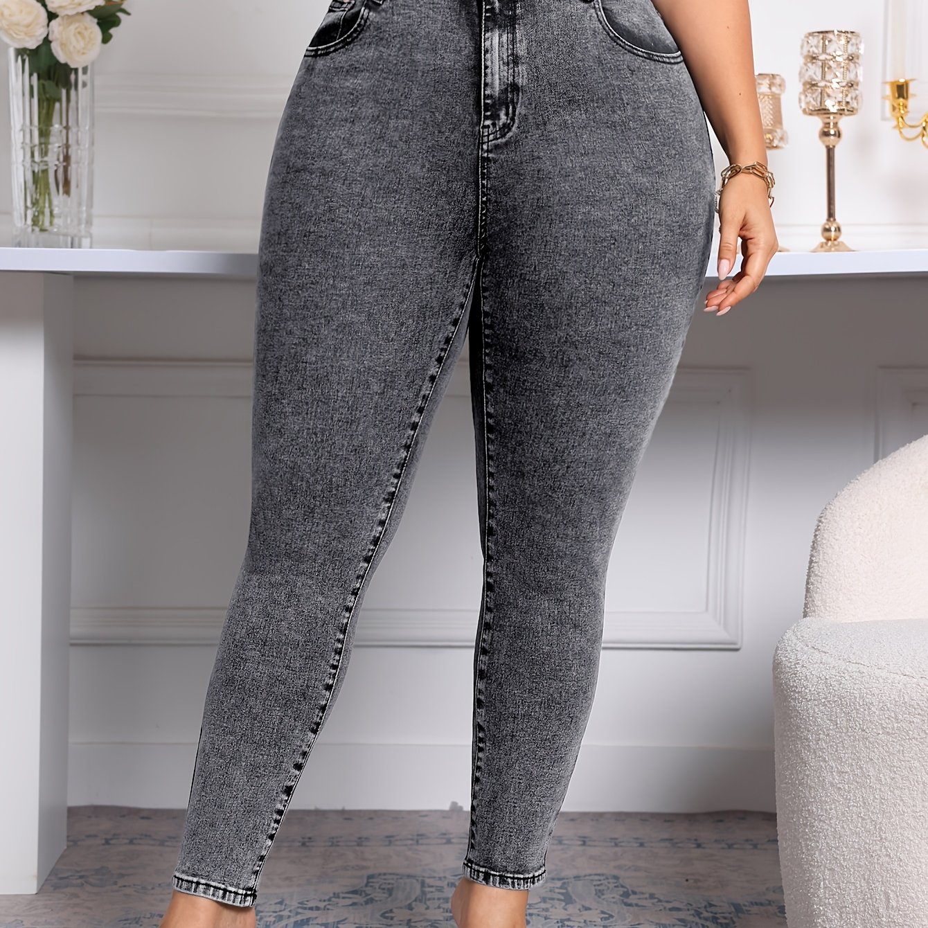 Oversized Elastic Women's Jeans