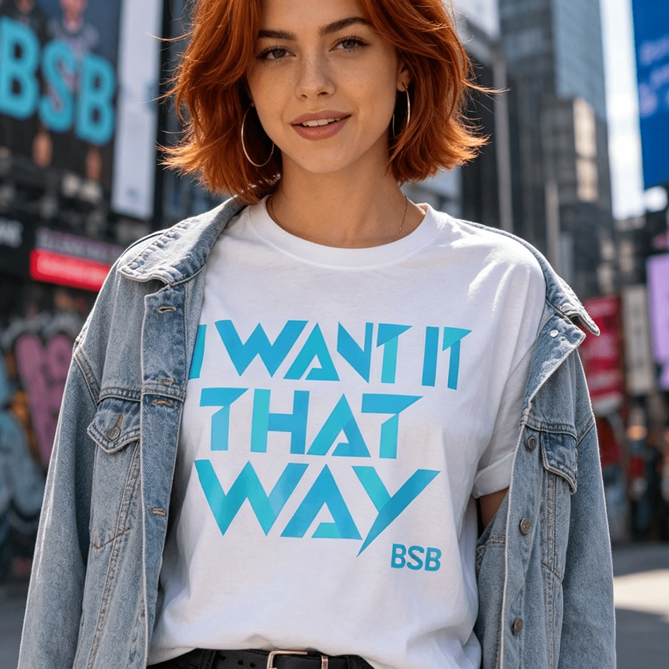 Image of Bsb Fan Gift Women Loose T-shirt, Casual White Short Sleeve Tee, Daily Wear Festival Present