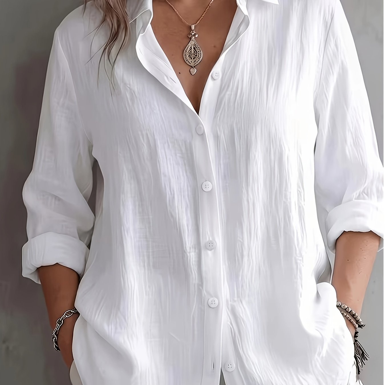 TEMU Taglie Forti, Nuovo Cardigan a Maniche Lunghe Elegante e con Opzioni Multicolore, Camicia Versatile da Donna Taglie Forti