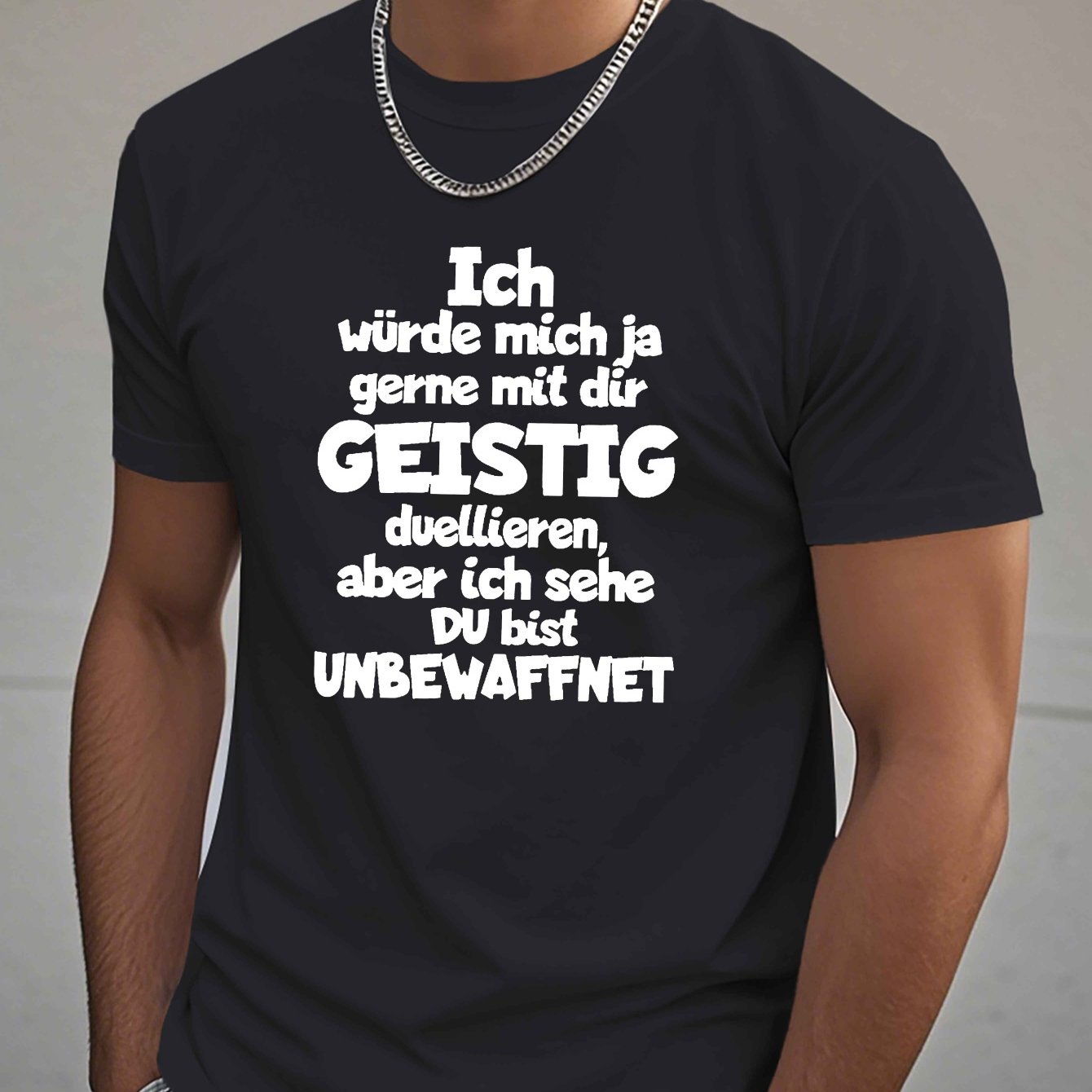 E-shop Lustiges deutsches Crinkle Plus Size Herren T-Shirt, PLUS SIZE