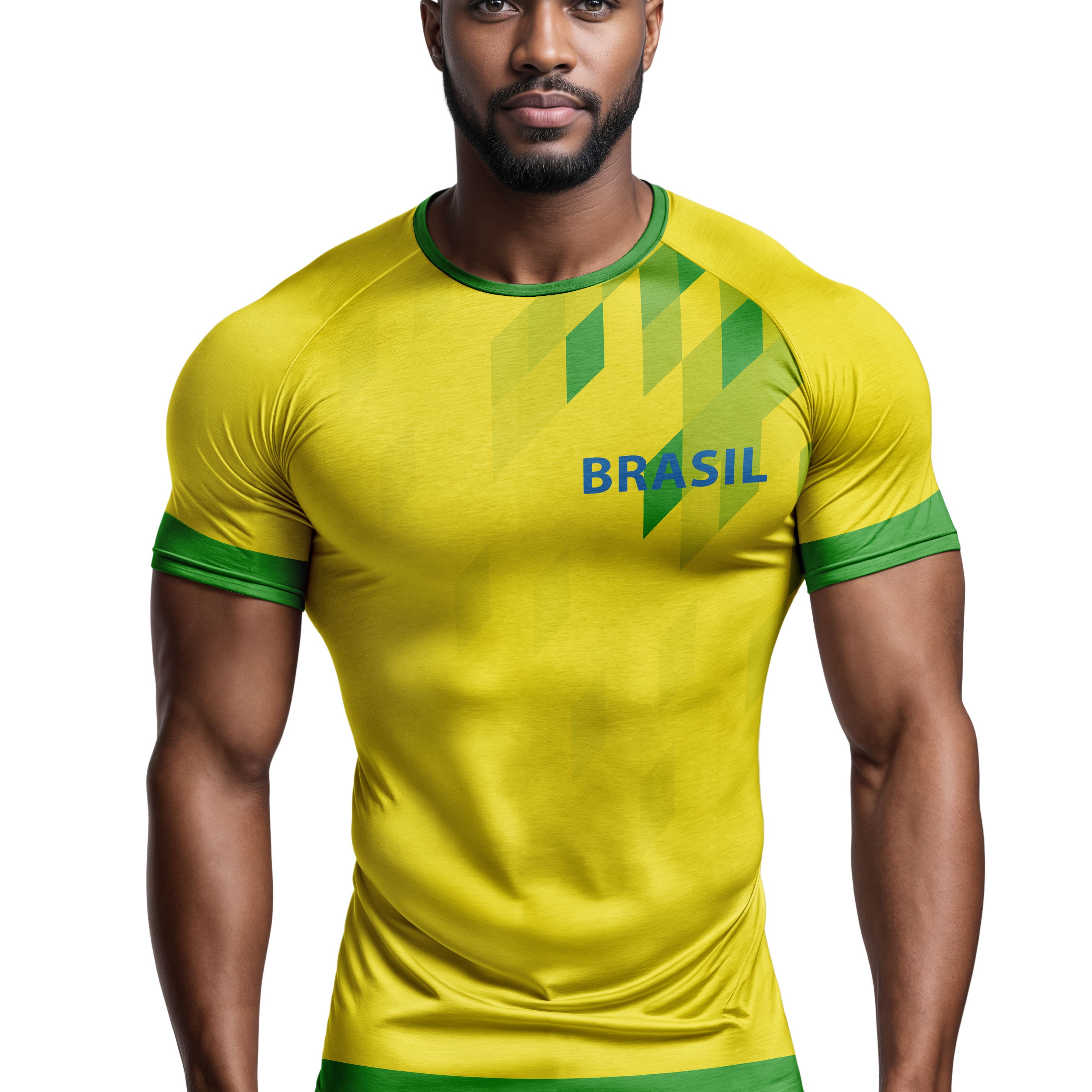 TEMU Men's Sports Patterns Print Compression Shirt High-performance Workout Short-sleeve T-shirt Quick-dry Athletic Tee Ideal For Gym, Training And