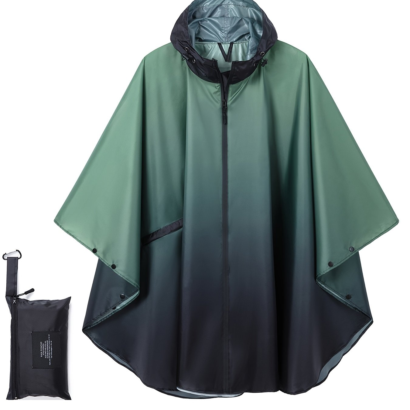 TEMU Poncho Grande para Hombres con Degradado, Impermeable y Resistente al Viento, TALLA PLUS