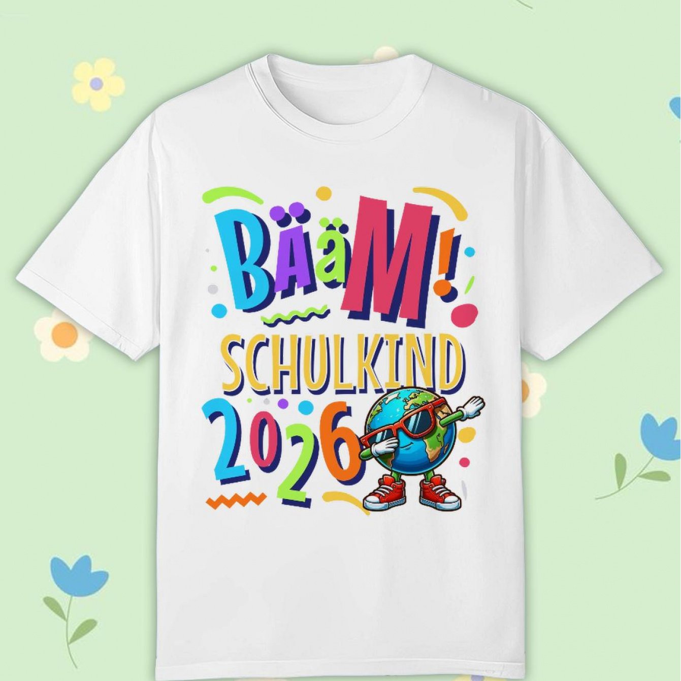 Baeaem Schulkind 2026 Comfortable Casual Crew Neck Tee For Boys And Girls T Shirt, 200g