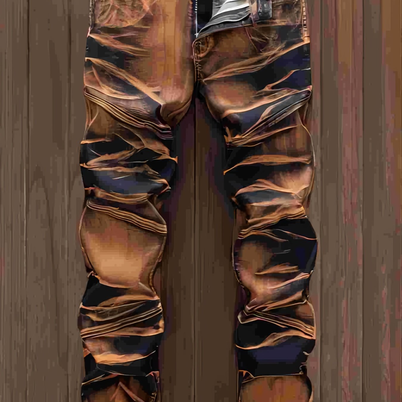 Geng Yuan Shi Men's Fashion Casual Stretch Denim Long Pants