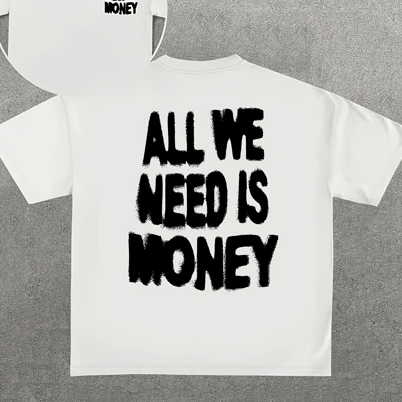 E-shop Herren T-Shirt mit Halsausschnitt und Buchstabenprint, kurzärmelig, geeignet für sommerliche Freizeit und Sport