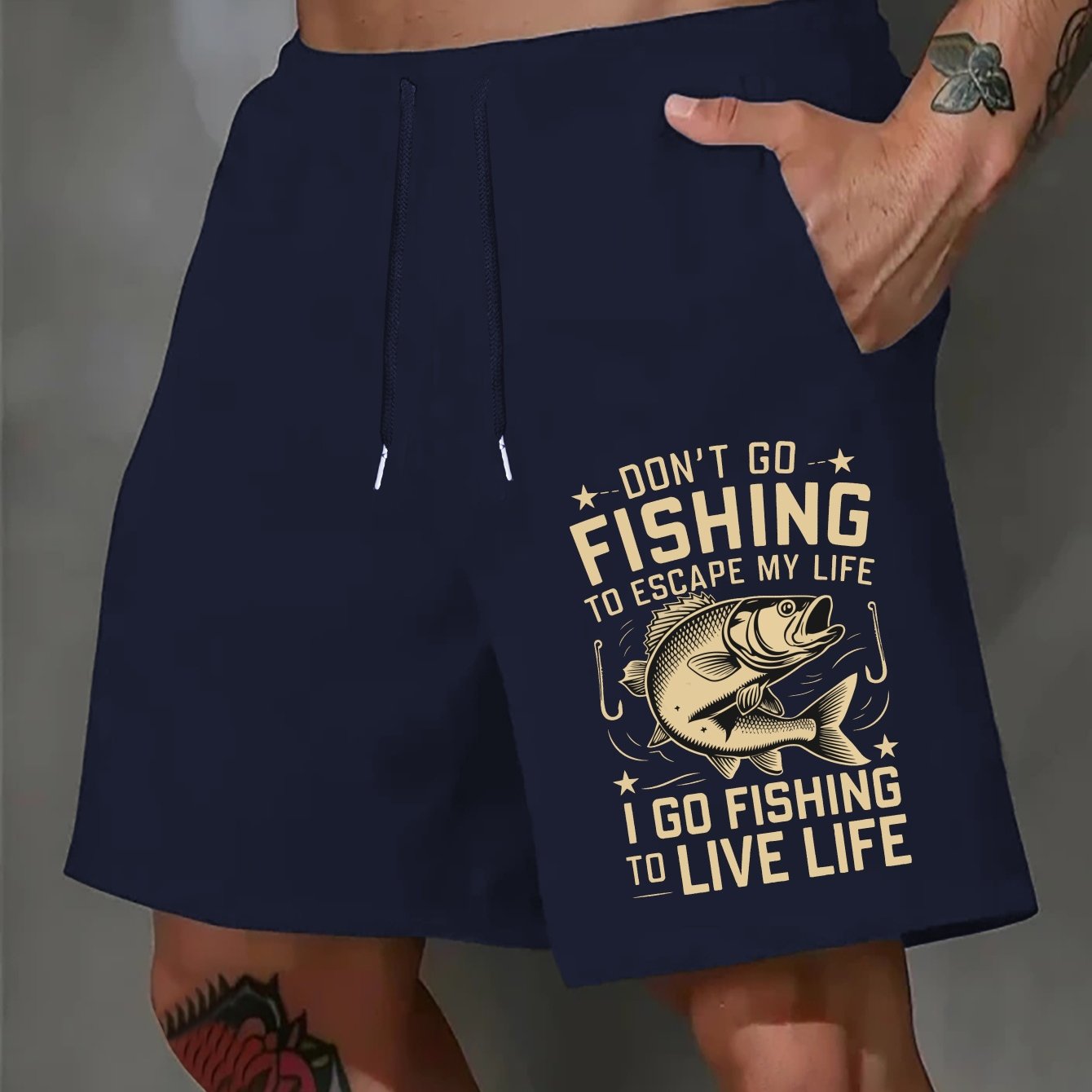 TEMU 0709 Don T Shorts Men's Summer Casual All-match Mid-pants Sports American Trendy Outer Wear Shorts Summer Beach Pants
