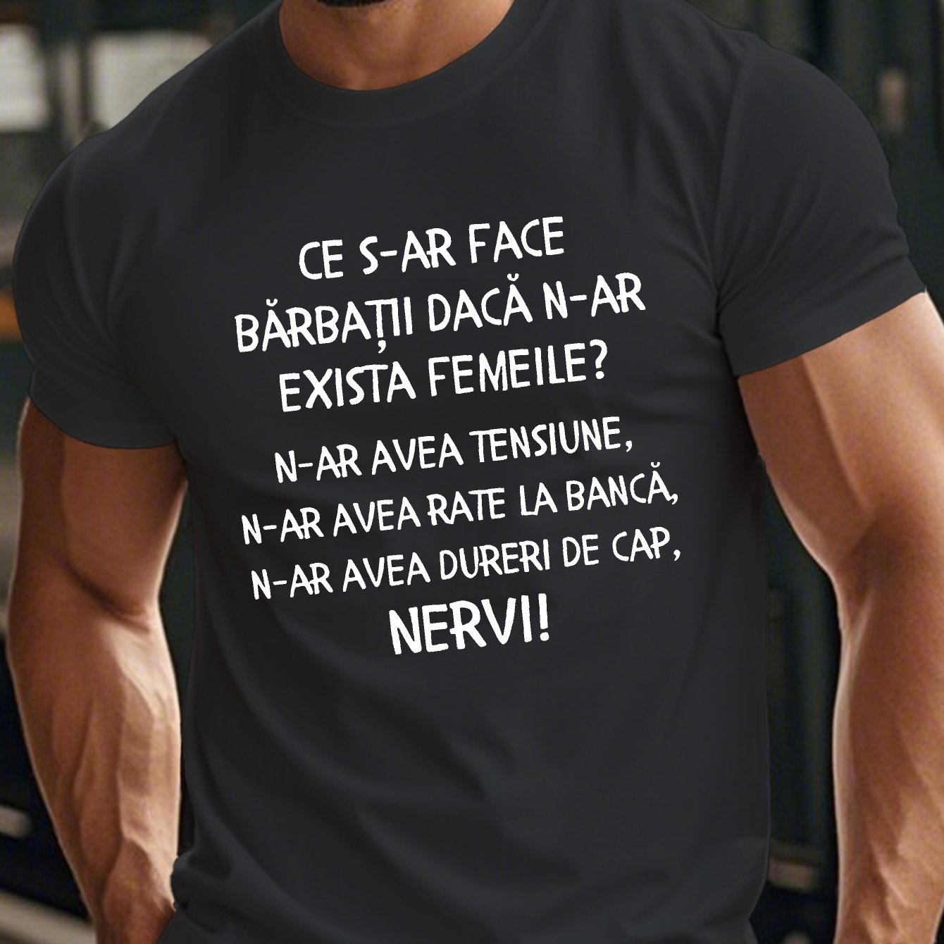 TEMU Funny Romanian Men's Short Sleeve T-shirt Summer T-shirt Top