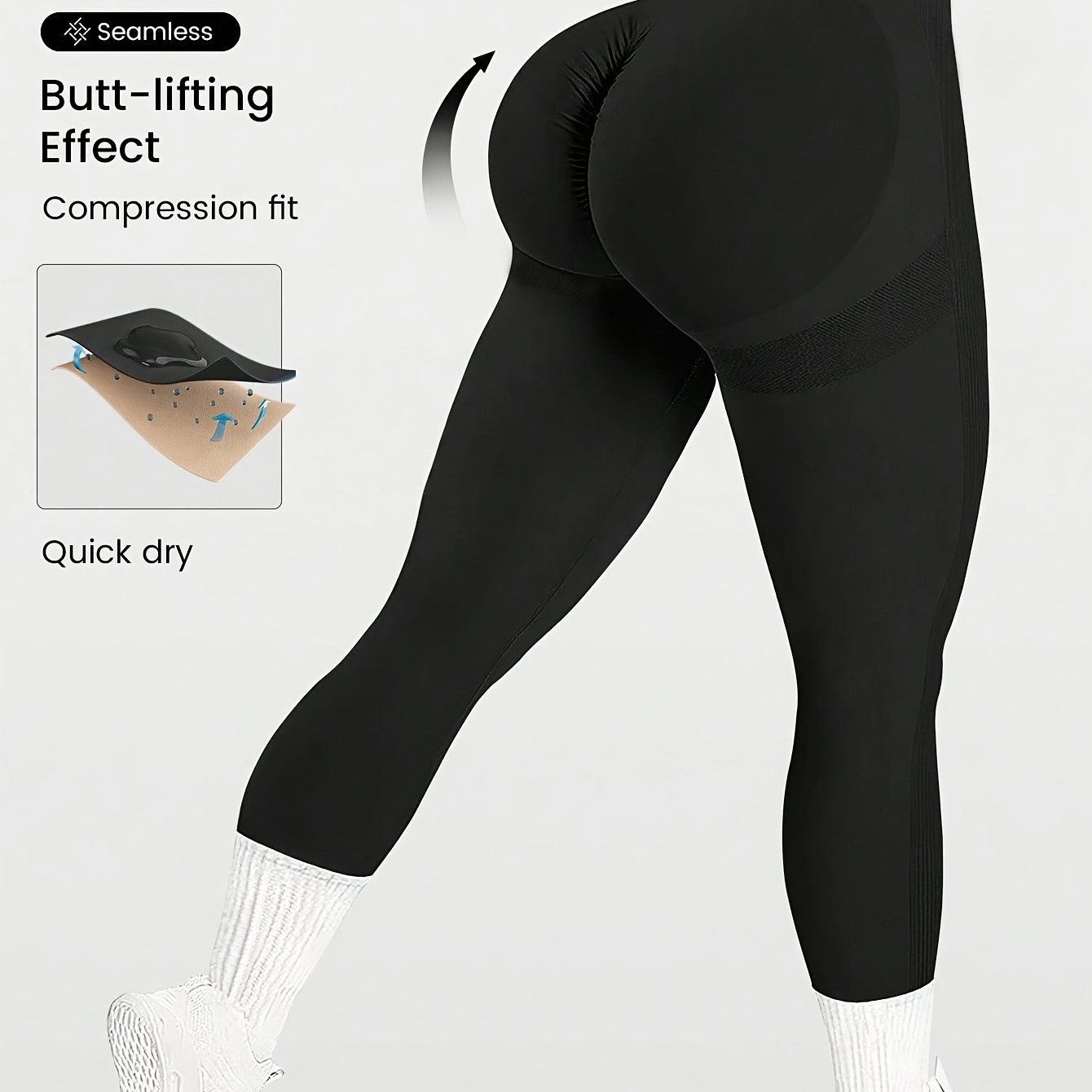 Rhythm Size Solid High-waist Seamless Athletic Leggings, Casual Women's Wear, Suitable For Outdoor Running And Cycling, Gym Training, Machine Washable