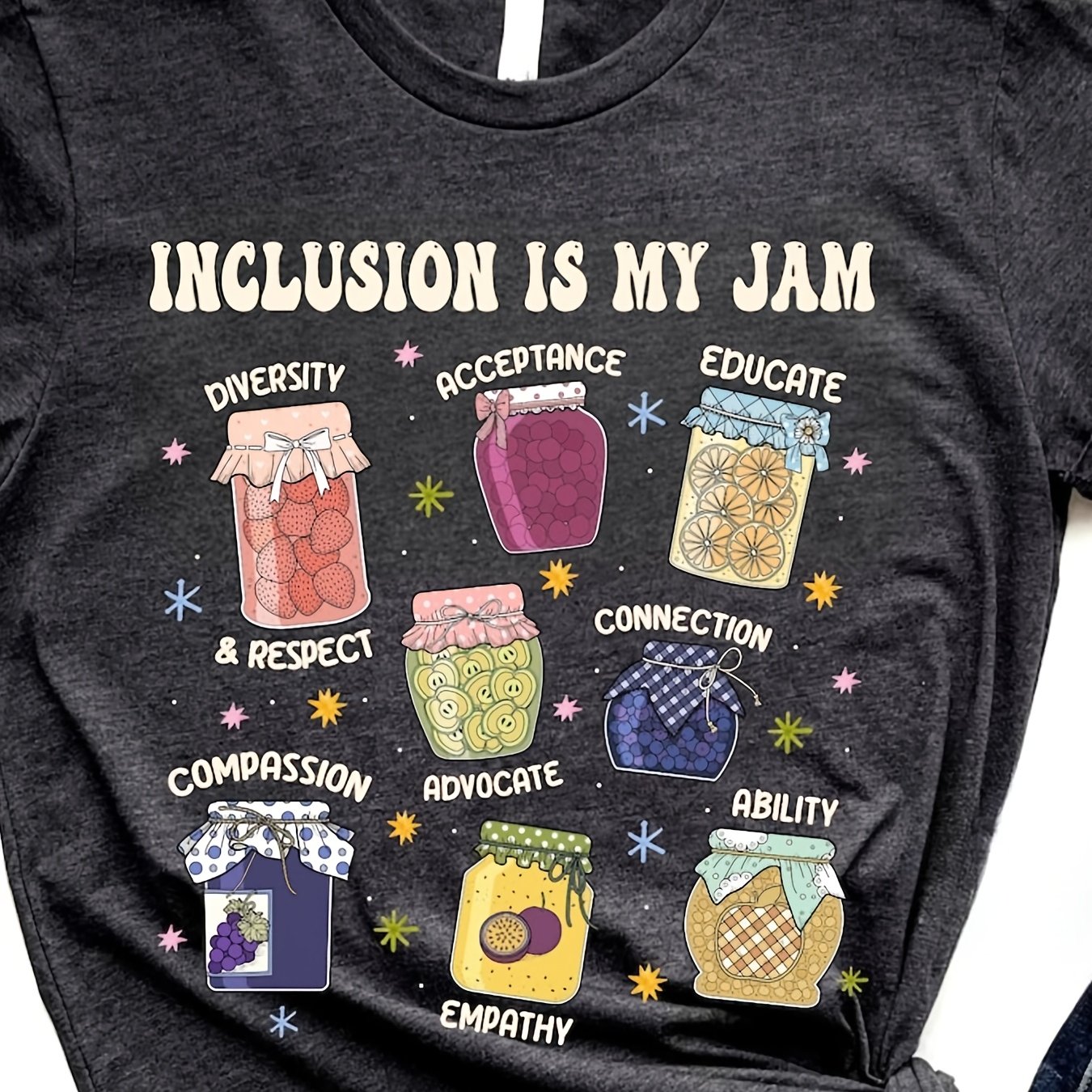 TEMU T-shirt « L'inclusion, truc » - Cadeau pour enseignant en éducation spécialisée, Vêtement pour éducateur spécialisé en autisme, T-shirt unisexe
