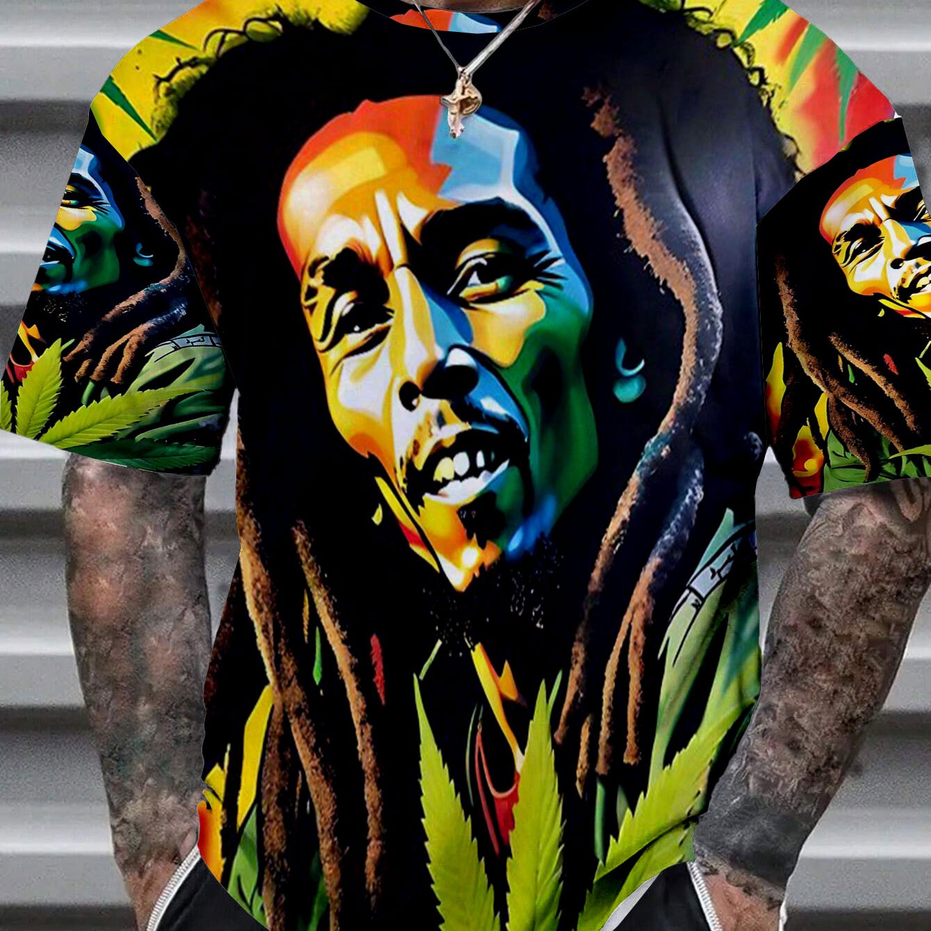 TEMU Chemise à manches courtes douce - Style graffiti - Designs inspirés par la nature - Parfaite pour toutes