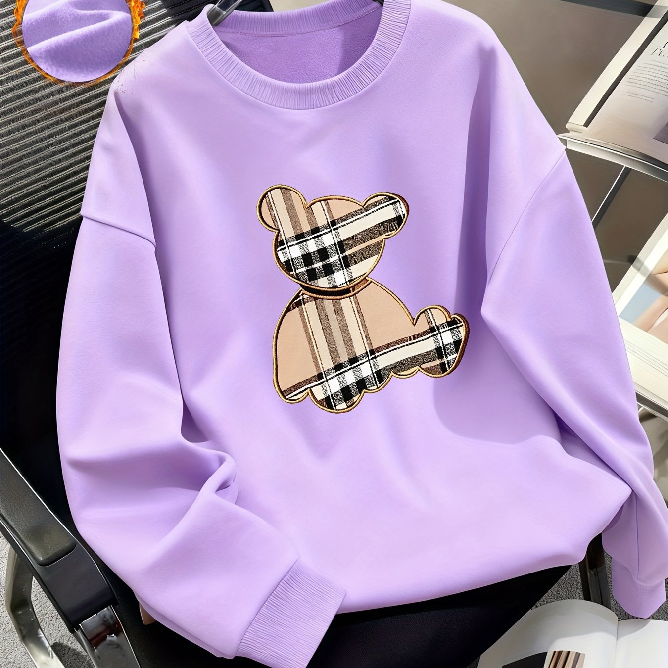 TEMU Pattern-printed Sweatshirts, Autumn And Neck Casual Sweatshirts, Women's Clothing.