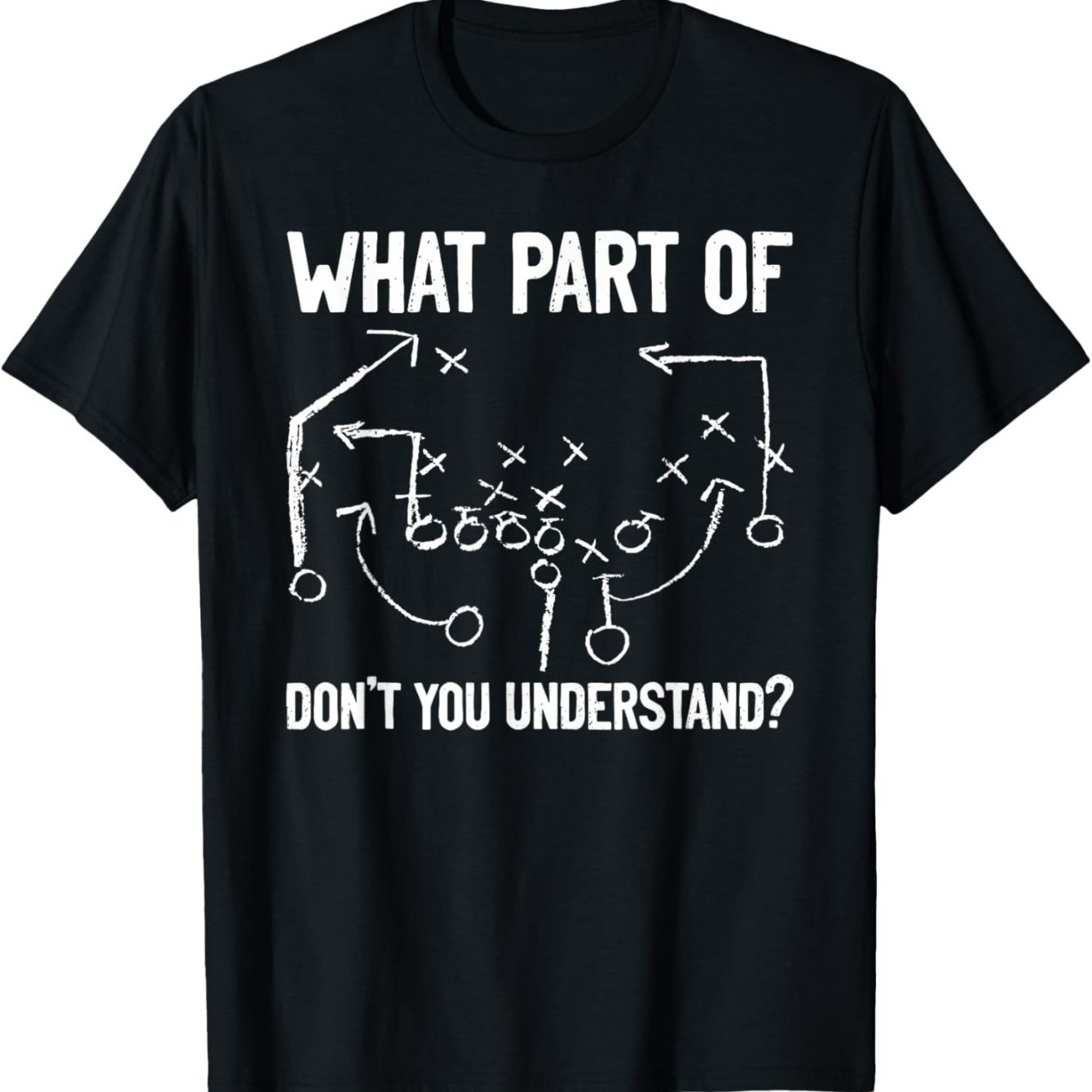 Men' S What Part Of Don' T You Funny Football Play Graphic T- Shirt - 100 Cotton 180gsm Regular Fit Casual Tee With , Machine Washable Black Shirt For Sports Fans