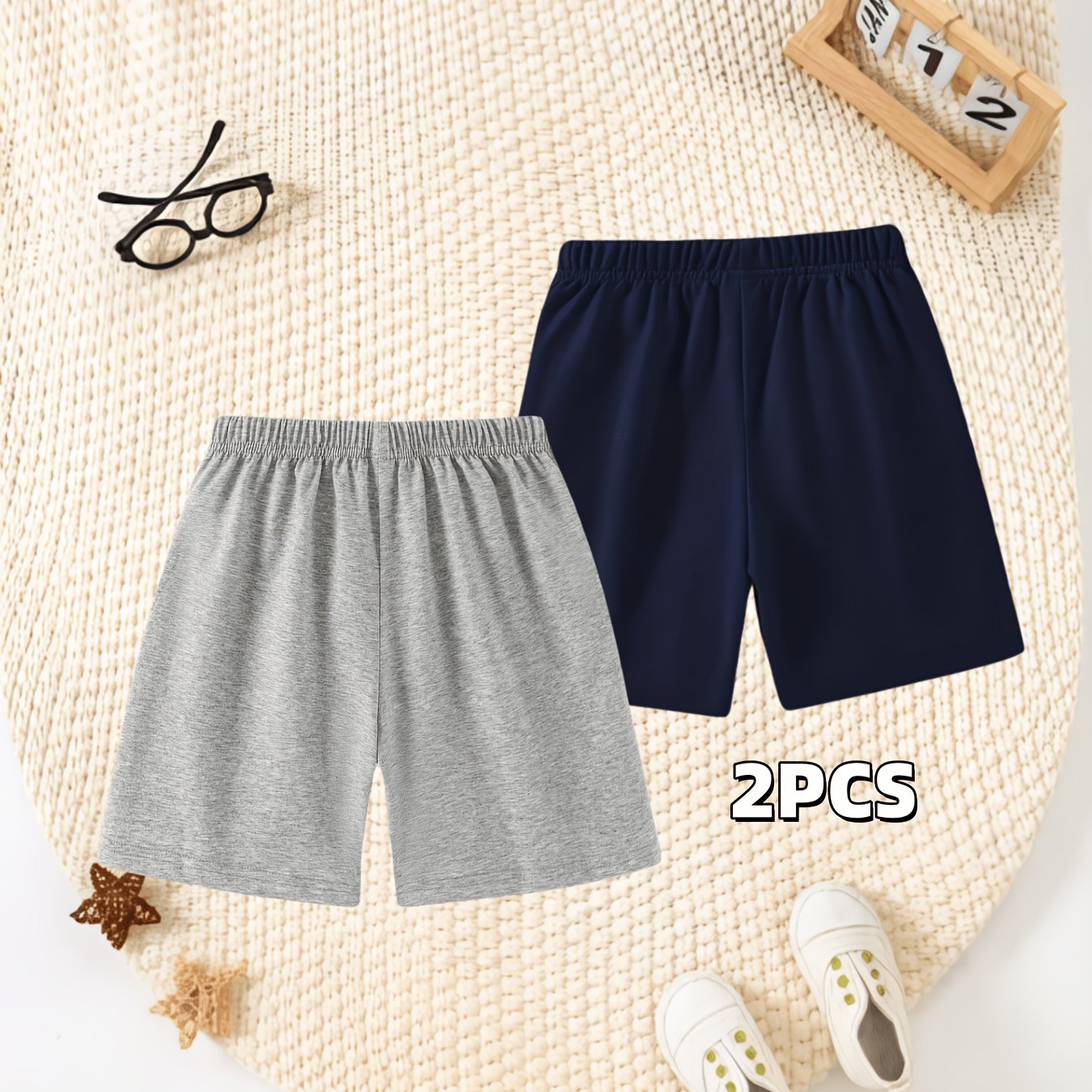 TEMU 2pcs Set, Summer Fashion Casual Athletic Shorts, , Daily Multifunctional And Durable, Essential For Summer , Basic Fashion Item, Suitable For