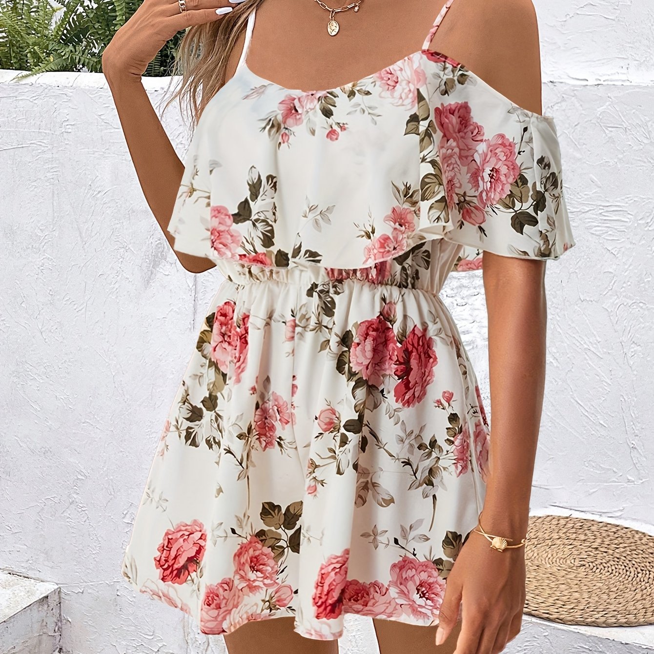 Valentine's Day Women's Floral Print Jumpsuit