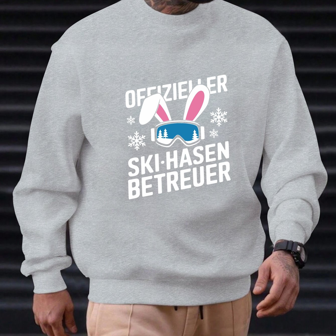 TEMU Men's Official Caretaker Graphic Casual Crewneck Sweatshirt