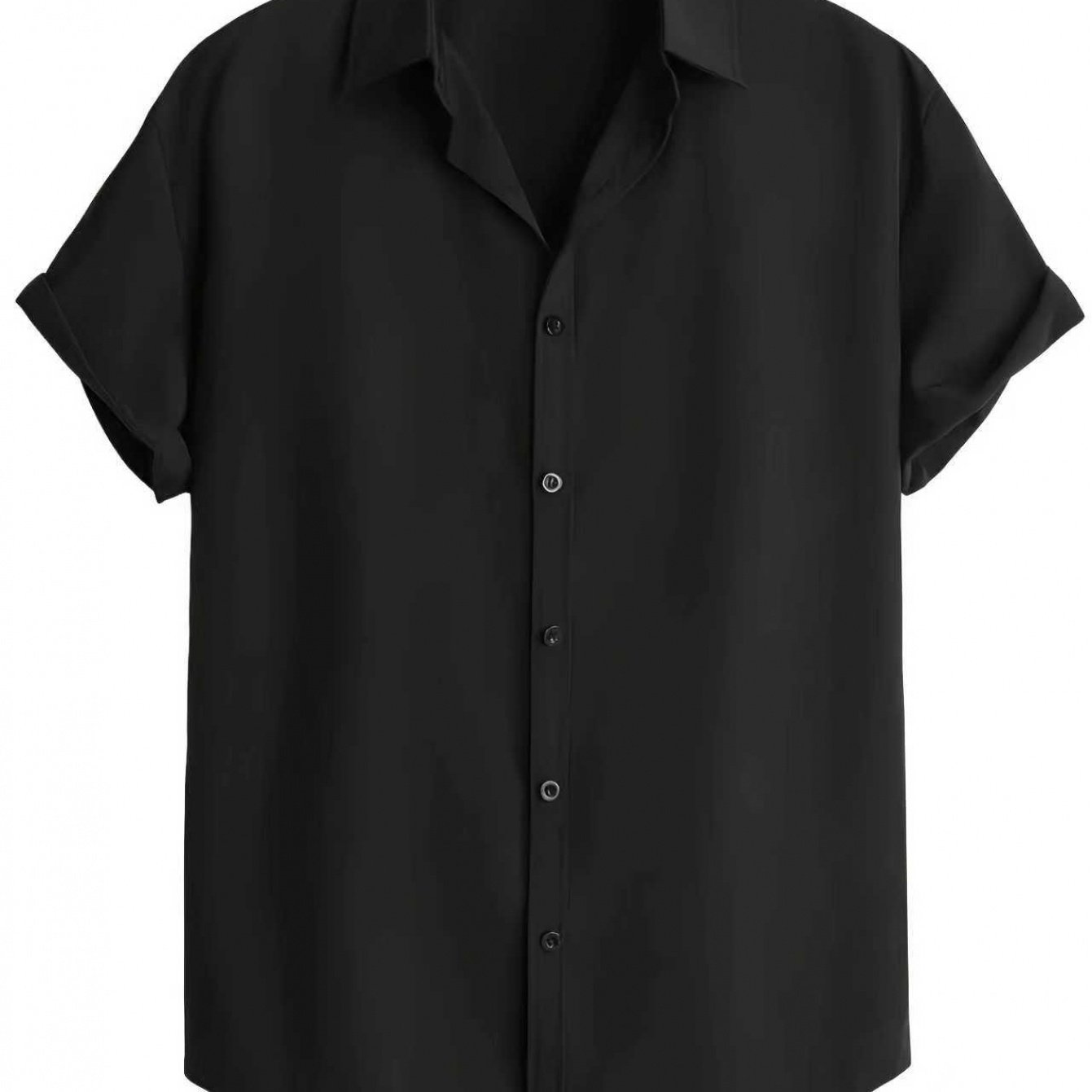 TEMU Plus Size Men's Casual Shirt, Short Sleeve Shirt Usable All Year -pc