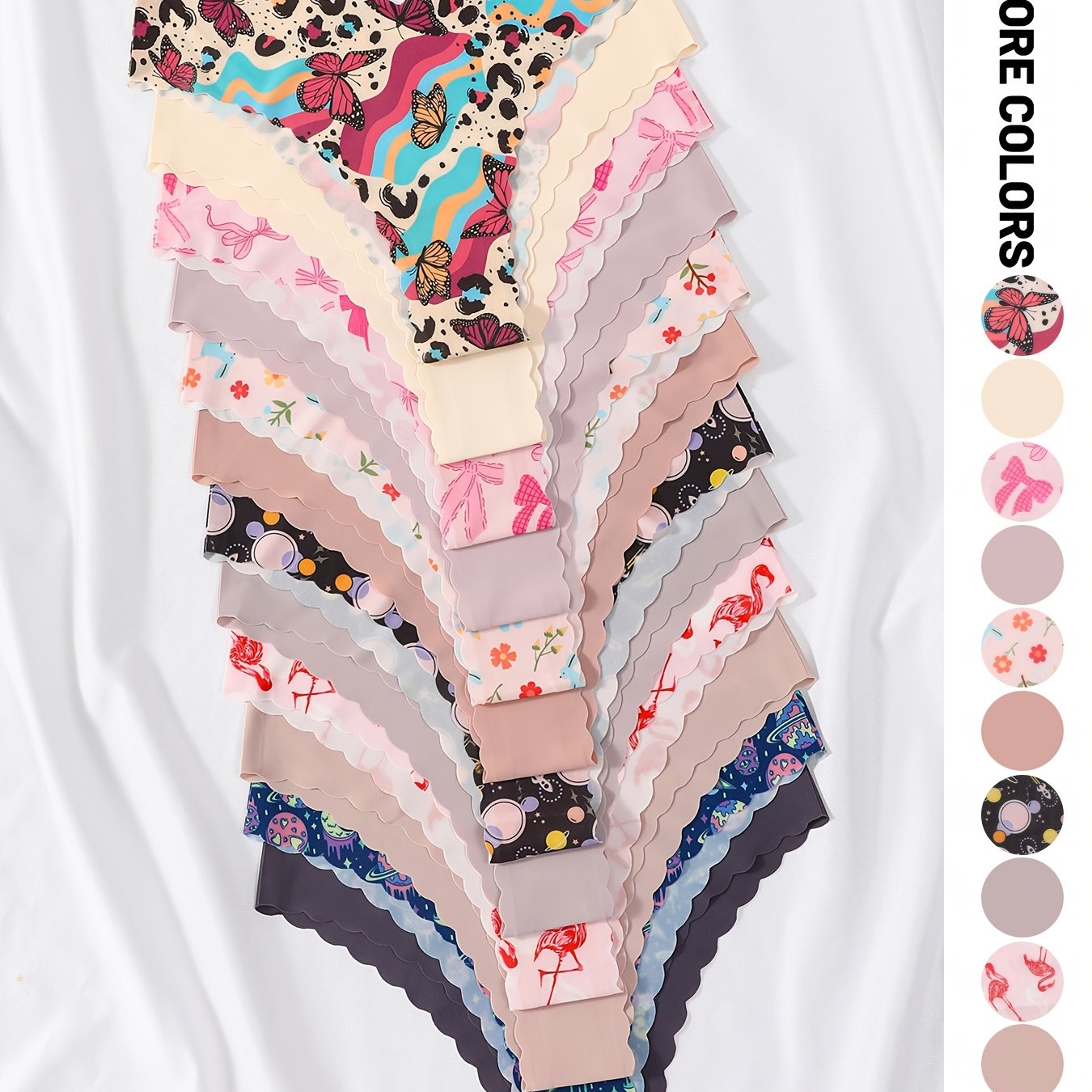 TEMU (pack Of 12) Women's Comfortable & Breathable Printed Briefs