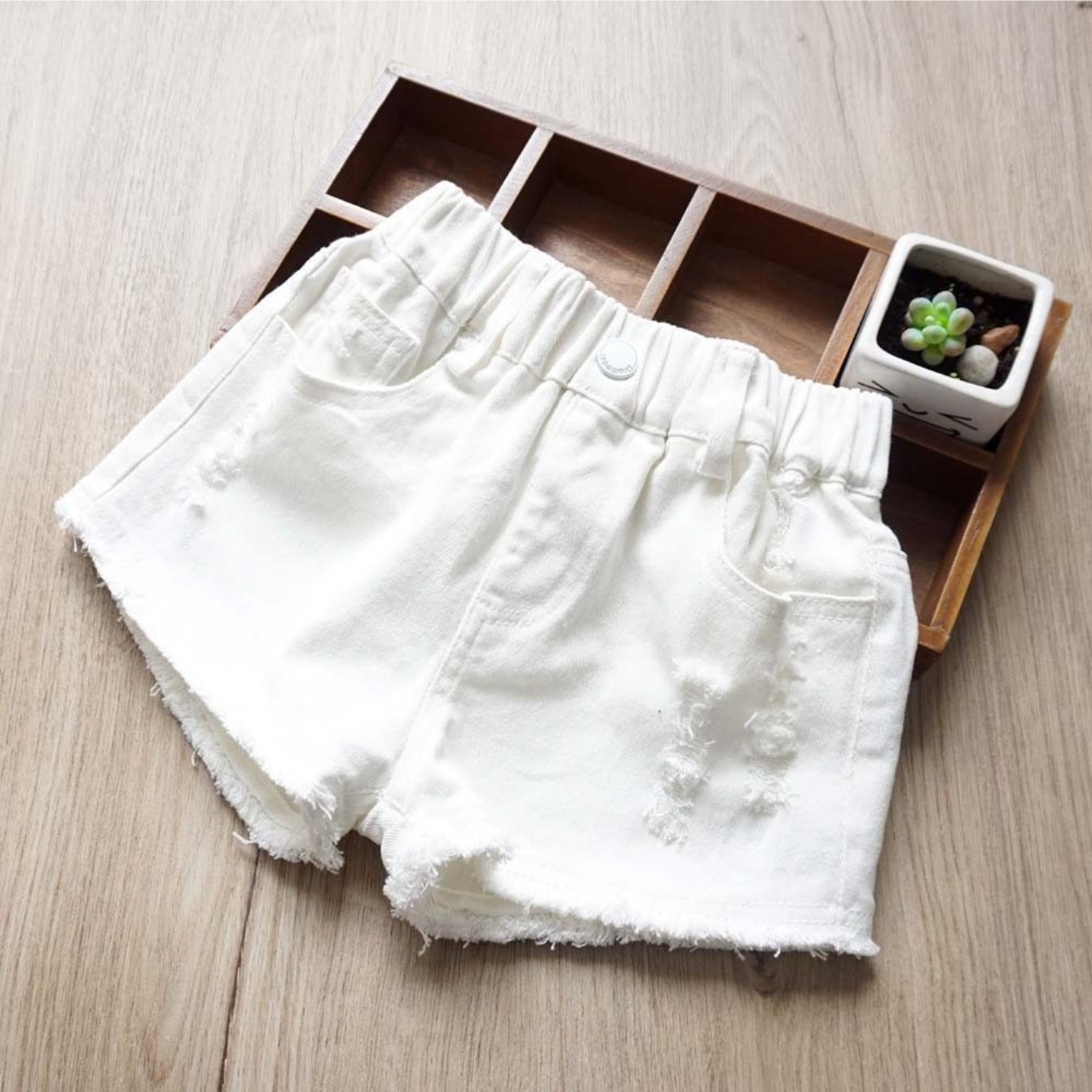 Big Girls Denim Hot Pants Summer Lightweight Loose Casual Shorts White Fashion Versatile Outdoor Pants Multi-occasion Wear Back To