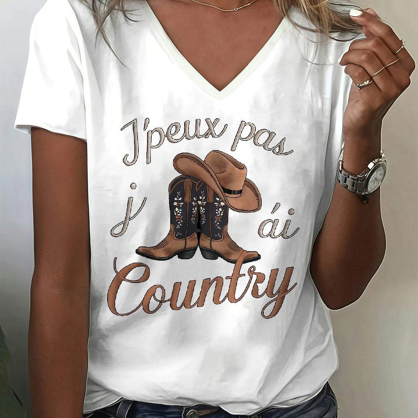 TEMU Haut décontracté de tous avec impression imprimée 2D plate LZ25072714 - pour , l'été et - Vêtements de mode pour femmes pour un , T-shirt