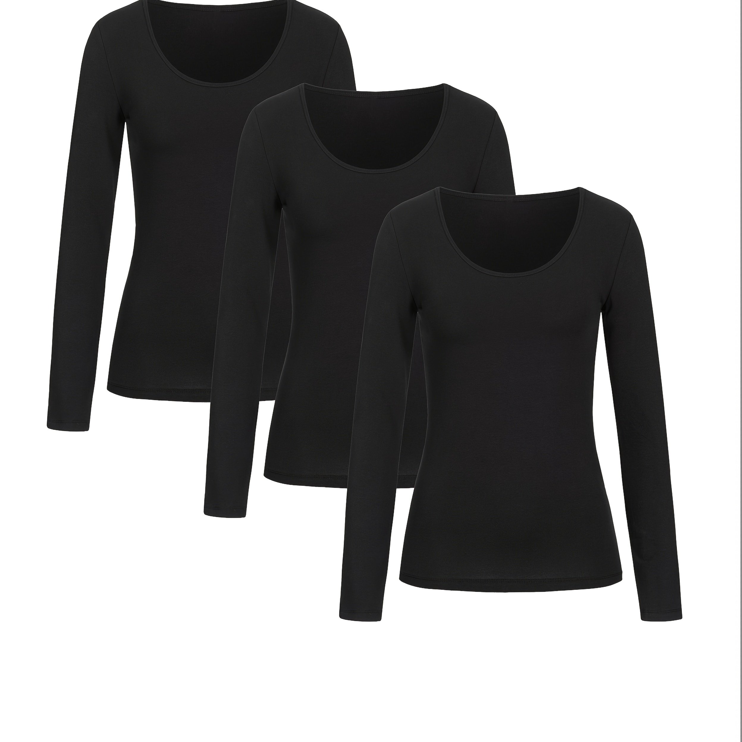 Level 1 Orienteering Women's 3pcs Set, Large Round Neck, Elastic, Slim Fit, Casual Top