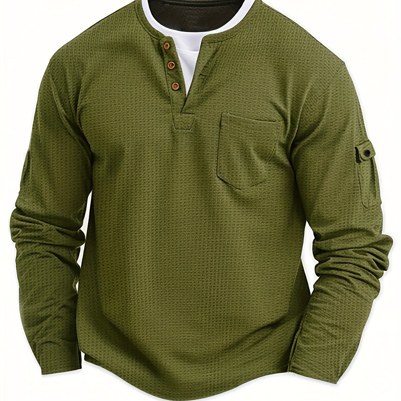 TEMU Spring/autumn 's Fashion Sports Multi-pocket Easy Casual Outing Comfortable Fake Two-piece Round Neck Long Sleeve Sweatshirt