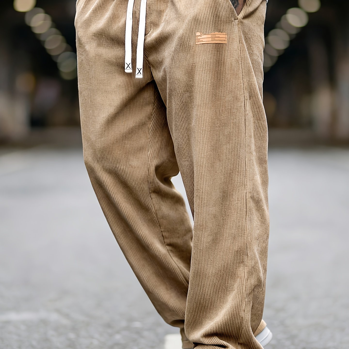 E-shop Leichte Herren Cordhose, lockere gerade Freizeithose - Elastischer Bund, , lässiger Sportstil, weicher Stoff, bequem und langlebig, lässige