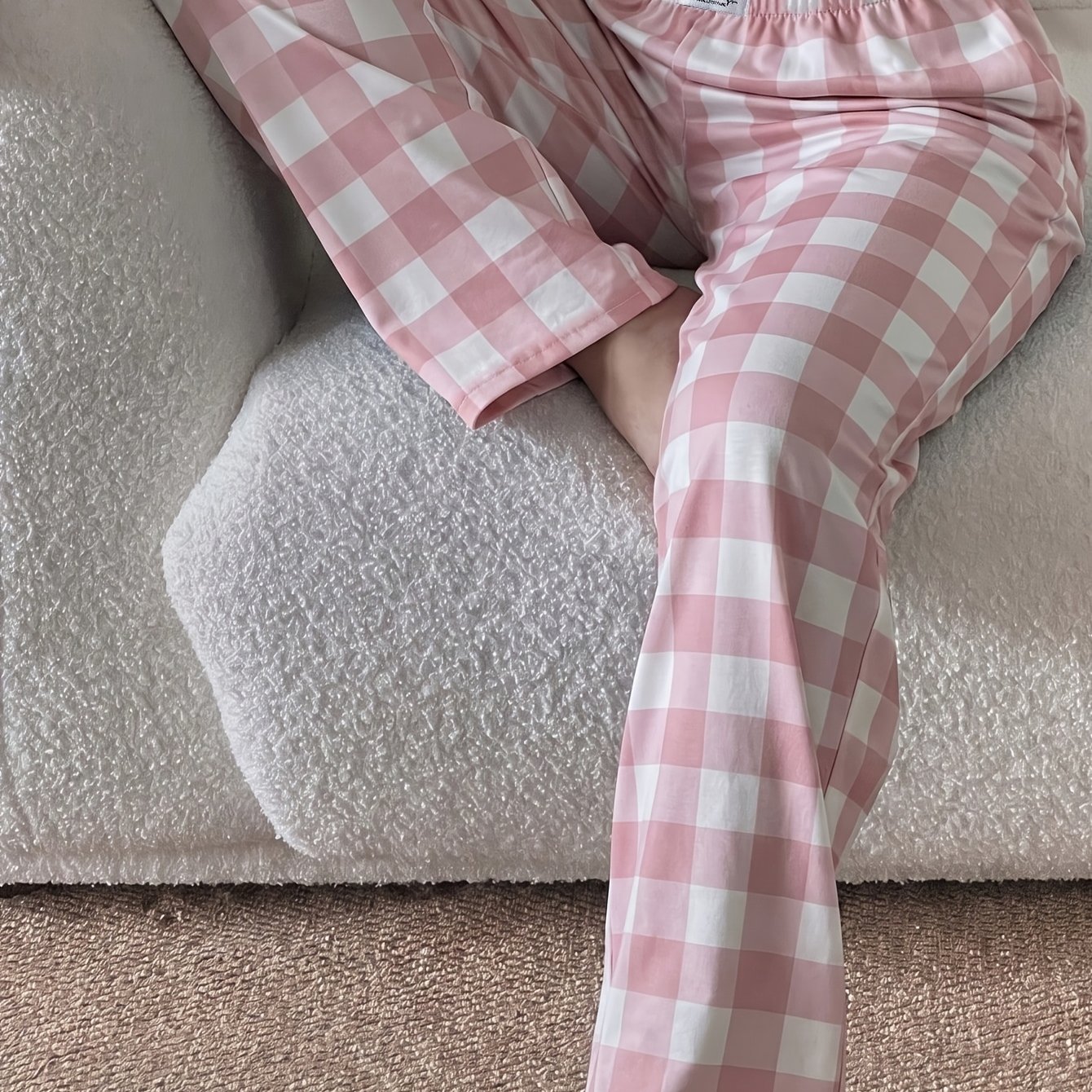 TEMU Single-pack Pajama Pants, Pink Sleep Pants
