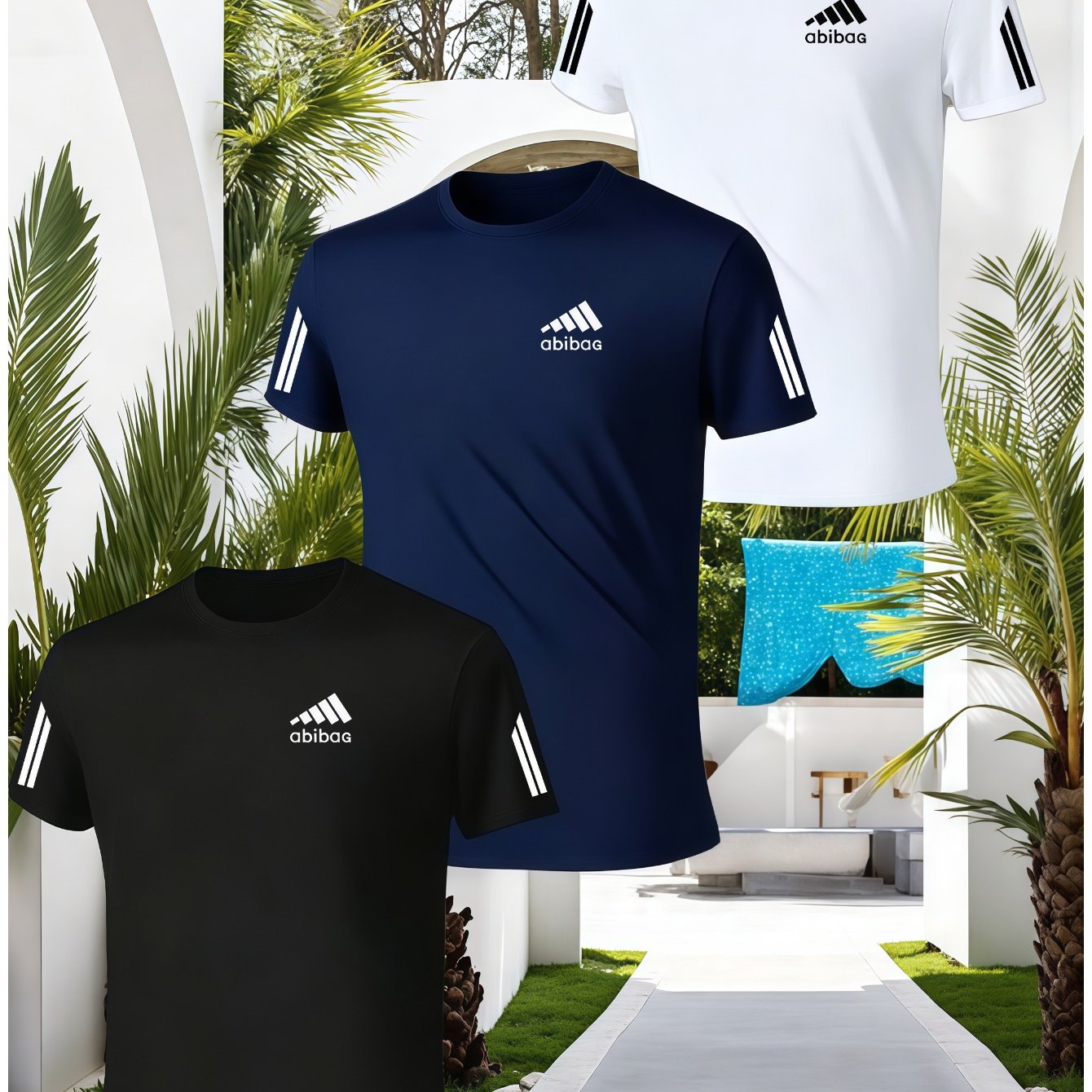 TEMU 3pcs Men's Short Sleeve T-shirt Set, 3pcs Men's Short Sleeves. 2026 New Style Fashion Versatile Short Sleeve T-shirt, Trendy Brand Popular