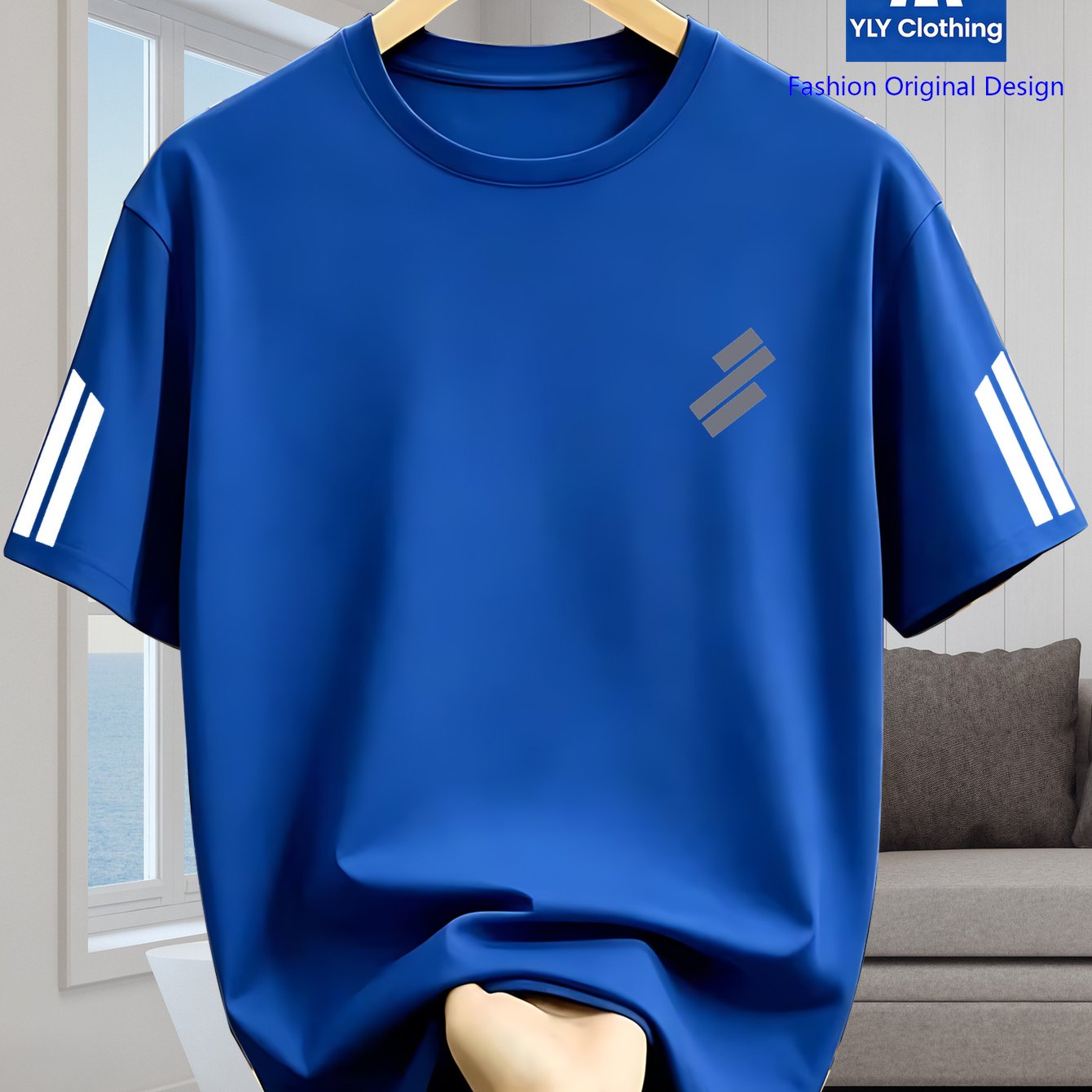 TEMU 2026 Latest Men's Casual T-shirt Featuring A Easy Geometric Pattern And Short Sleeves. Loose And , With -dimensional On That A Modern Visual
