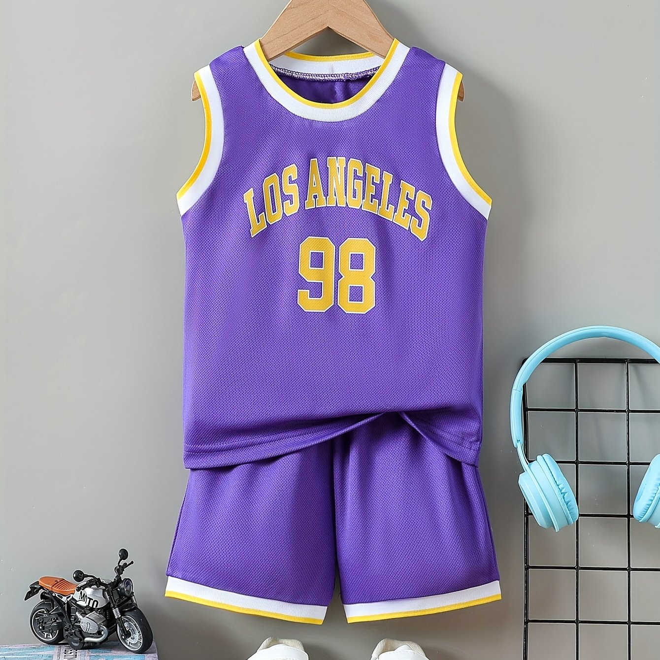 2pcs Baby And Toddler Letter Sports Ball Suit, For Outdoor