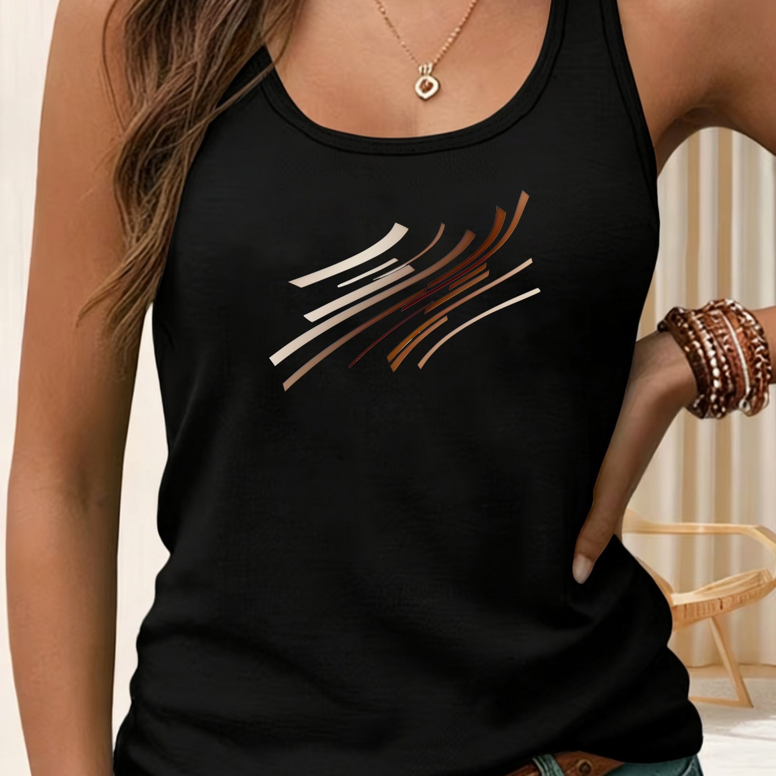 TEMU Y2k Women's Sleeveless Tank Top, Casual And Fashionable, Women's Spring/summer Casual Sportswear, Sizes S, M, L, Xl, Xxl