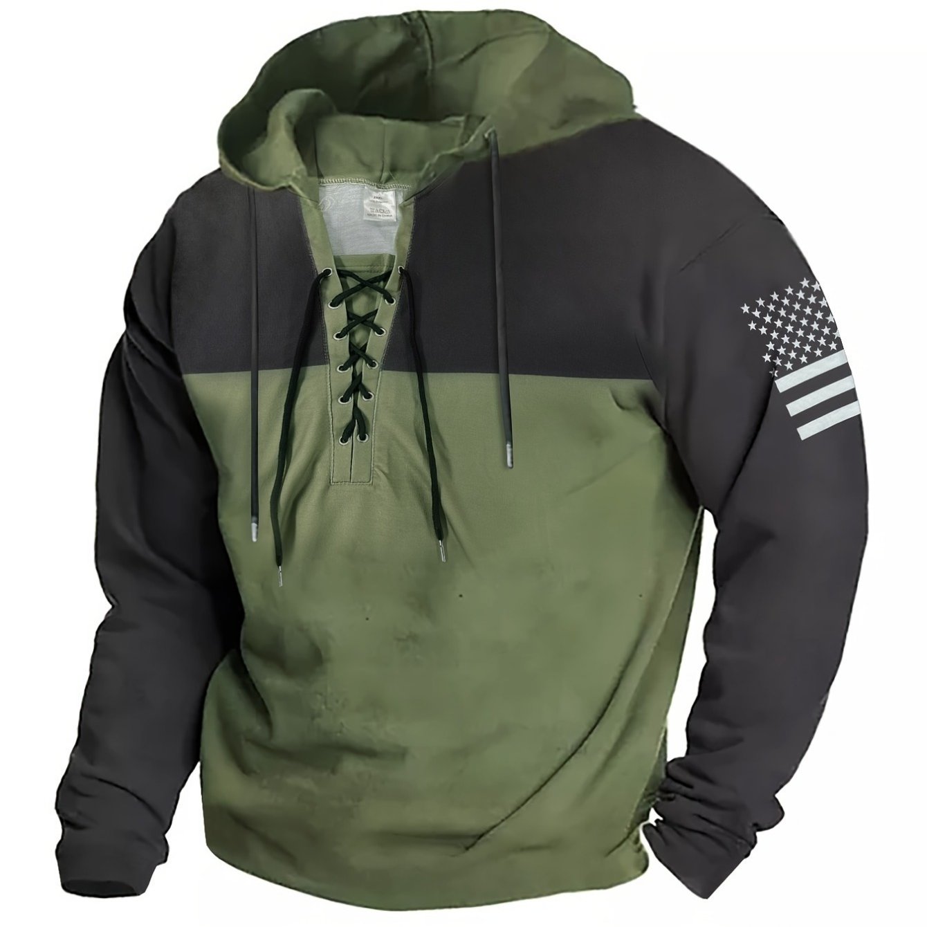 Plus Size Men's Tactical Hoodie Military Style Jacket For Hiking, Gym, Casual Wear - Machine Washable, Durable Fabric, Relaxed Fit, Suitable For , Ideal For Military And Sports Enthusiasts