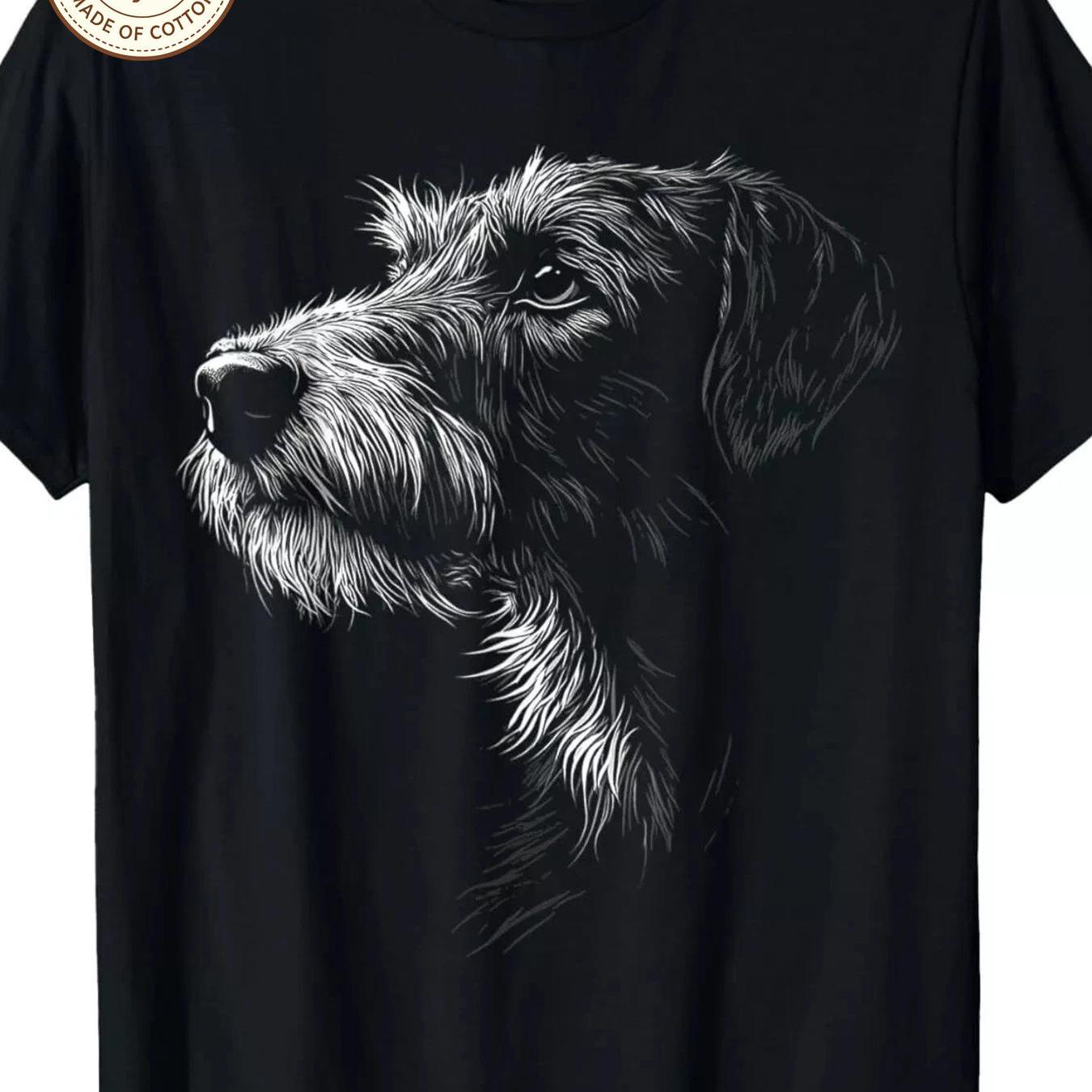 Image of T Shirt Print Irish Dog Graphic Irish T Shirt Slightly Stylish Top For Casual Attire Versatile Stretched Designer Clothes Breathable Comfortable Streetwear Soft Unisex Homme Casual Fashion Graphic