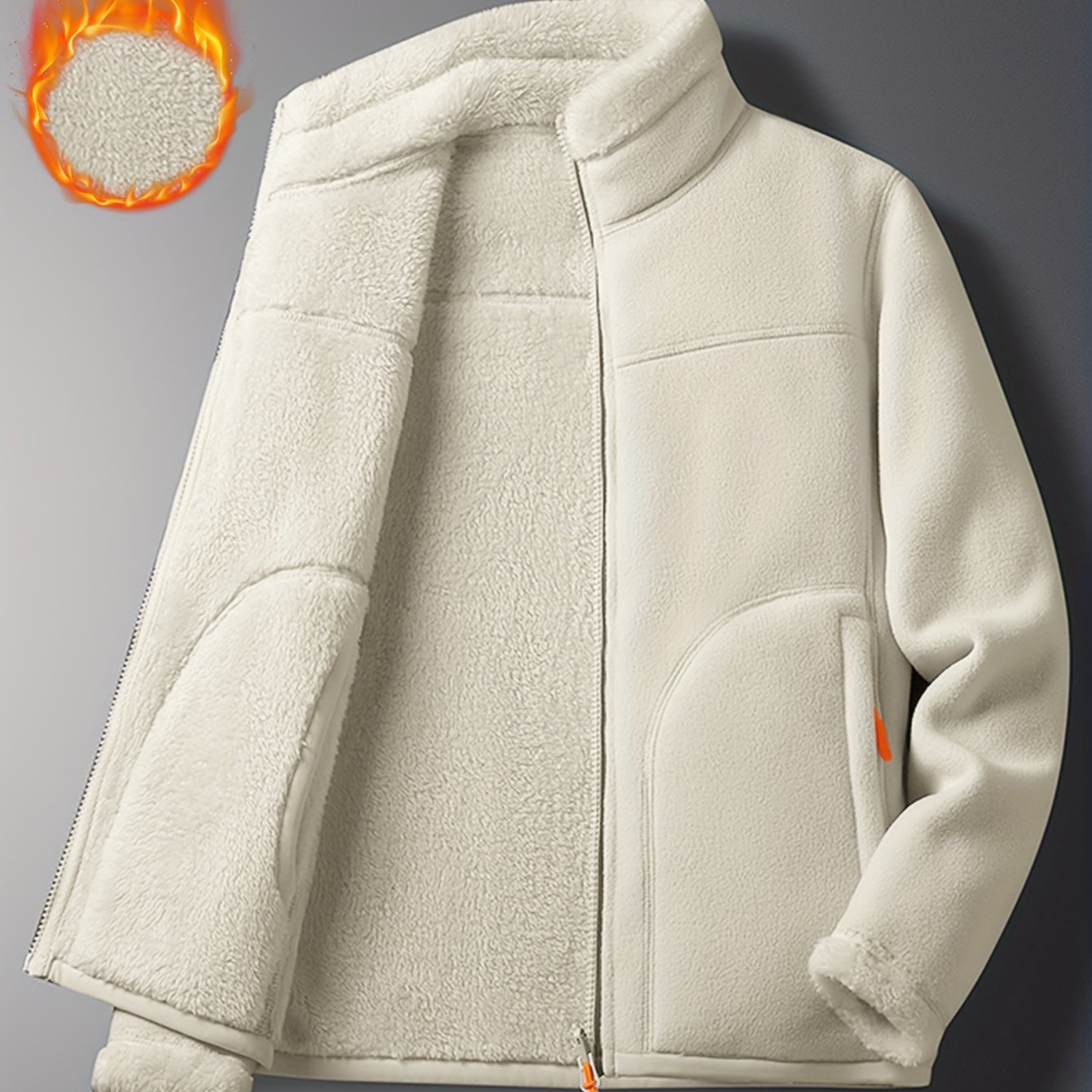 TEMU Women's Fashion Solid Color Warm Jacket, Autumn/winter Comfortable Thickened Reversible Jacket