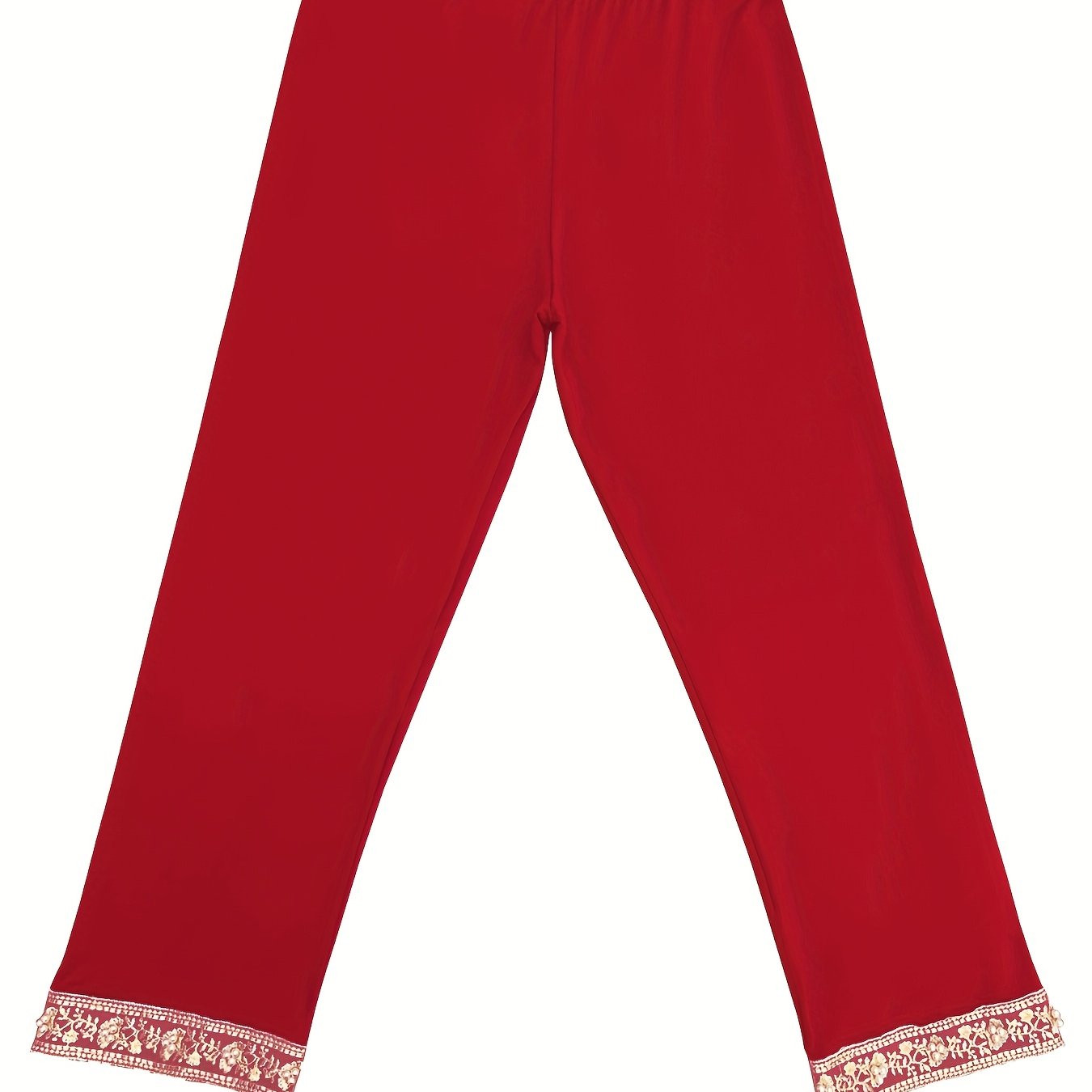 TEMU 1pc New Casual Pants With Embroidered Style, Suitable For Dance Yoga Street Daily Home, Fashionable Versatile Tight Leggings