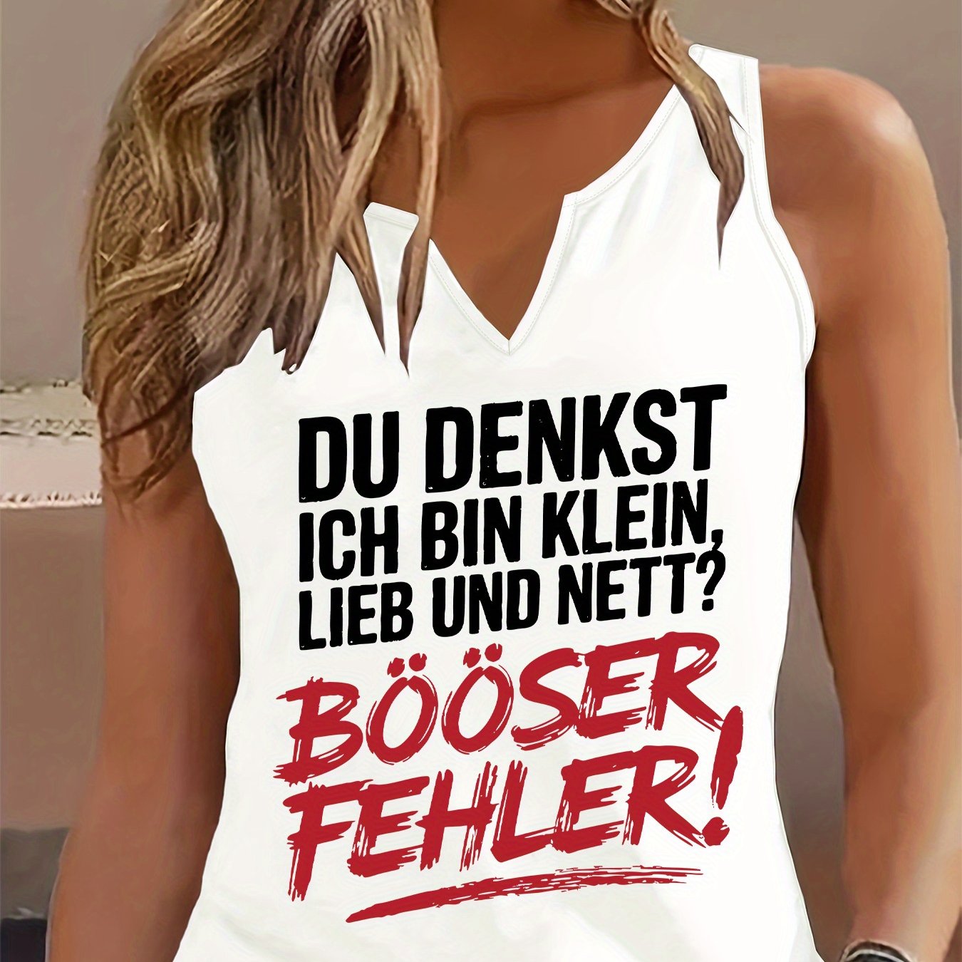 Graphic Print Tank Top, Sleeveless Casual Top For Summer & Spring, Women's Clothing