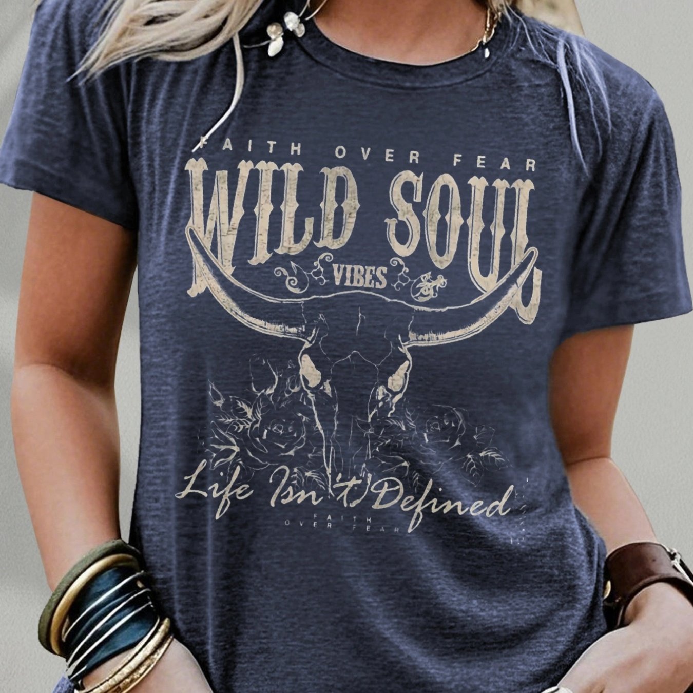 Women's Casual Round Neck Letter Printed T-shirt, Soft And Breathable, Versatile For Daily Use, Good , Suitable For