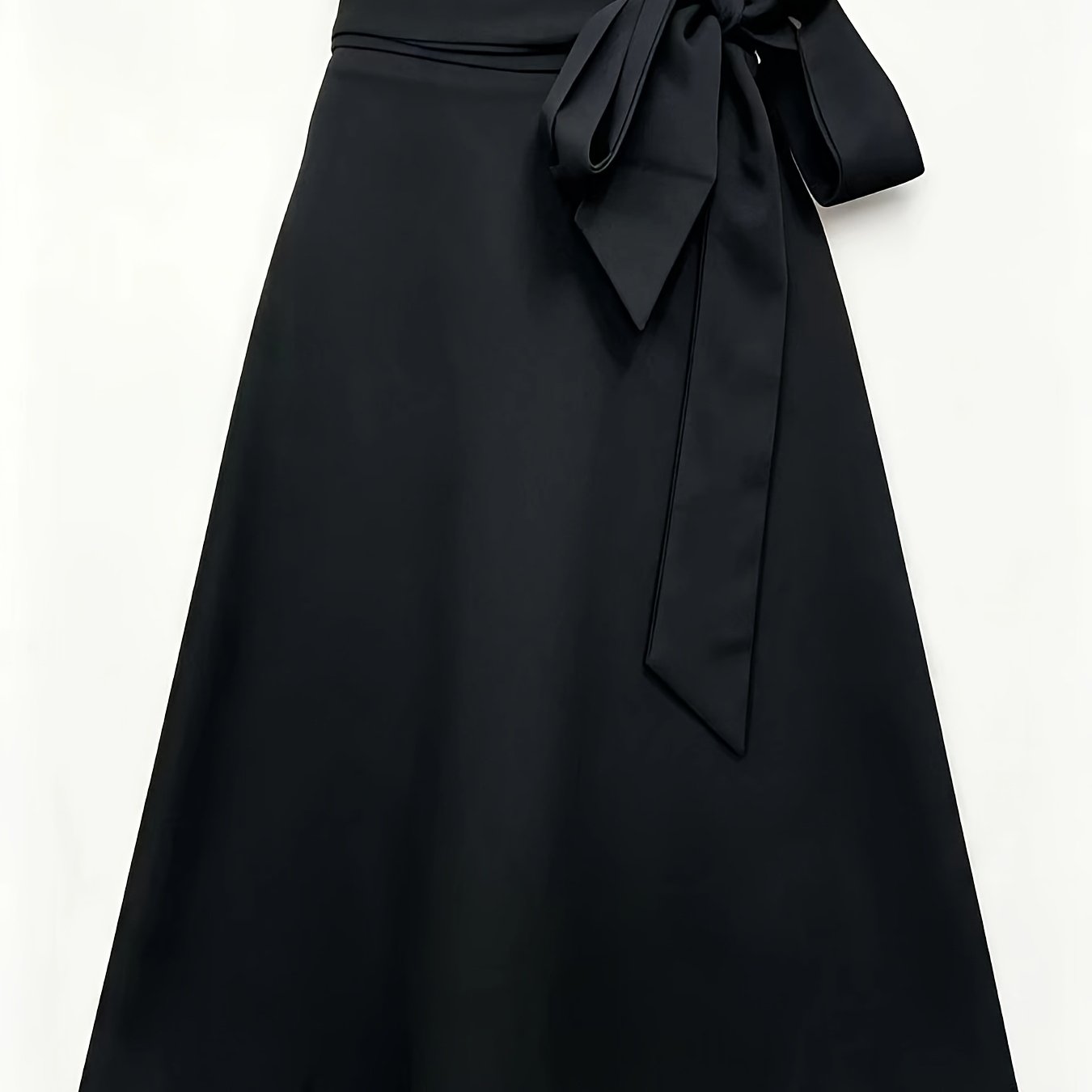 Image of Women's High-waist A-line Pocket Skirt, Skating Skirt, Horn Mid-length Skirt