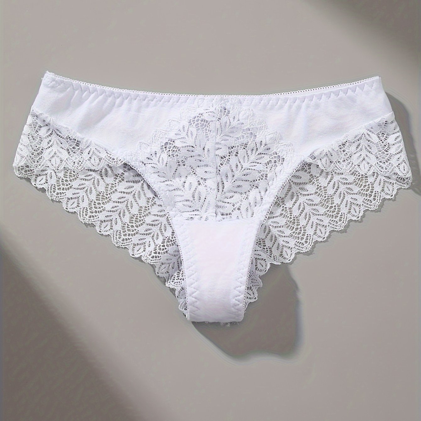1pc/pcs French Romantic Lace Trim Panties Women' Underwear Autumn