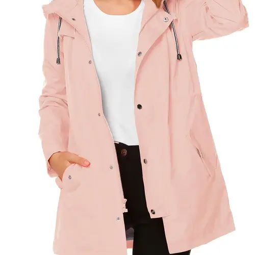 raincoat women waterproof long hooded trench coats lined windbreaker for outdoor hiking and spring and autumn stylish and windproof xxl sizes